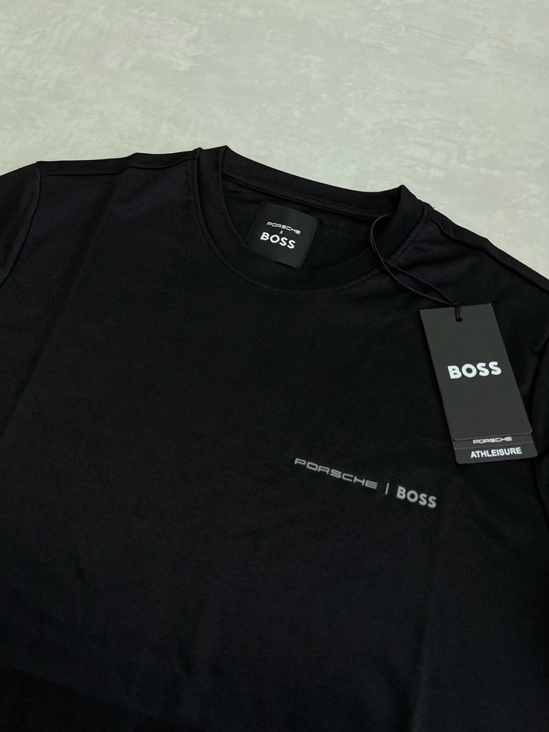 Porche x Bss Logo Clima Cool (Nefes Alan) Black T-shirt