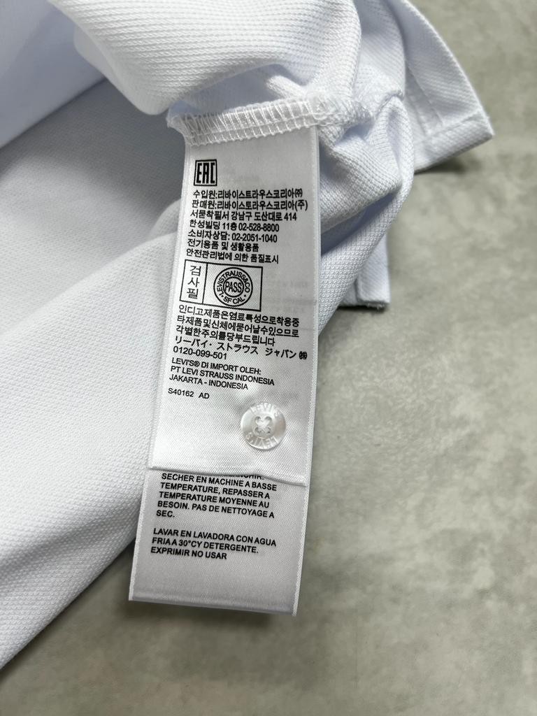 Classic Logo Basic White Polo Yaka T-shirt