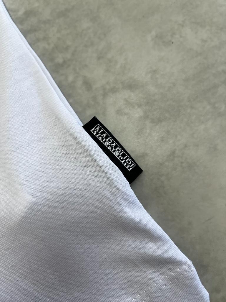 Geographic Mid Logo White T-shirt