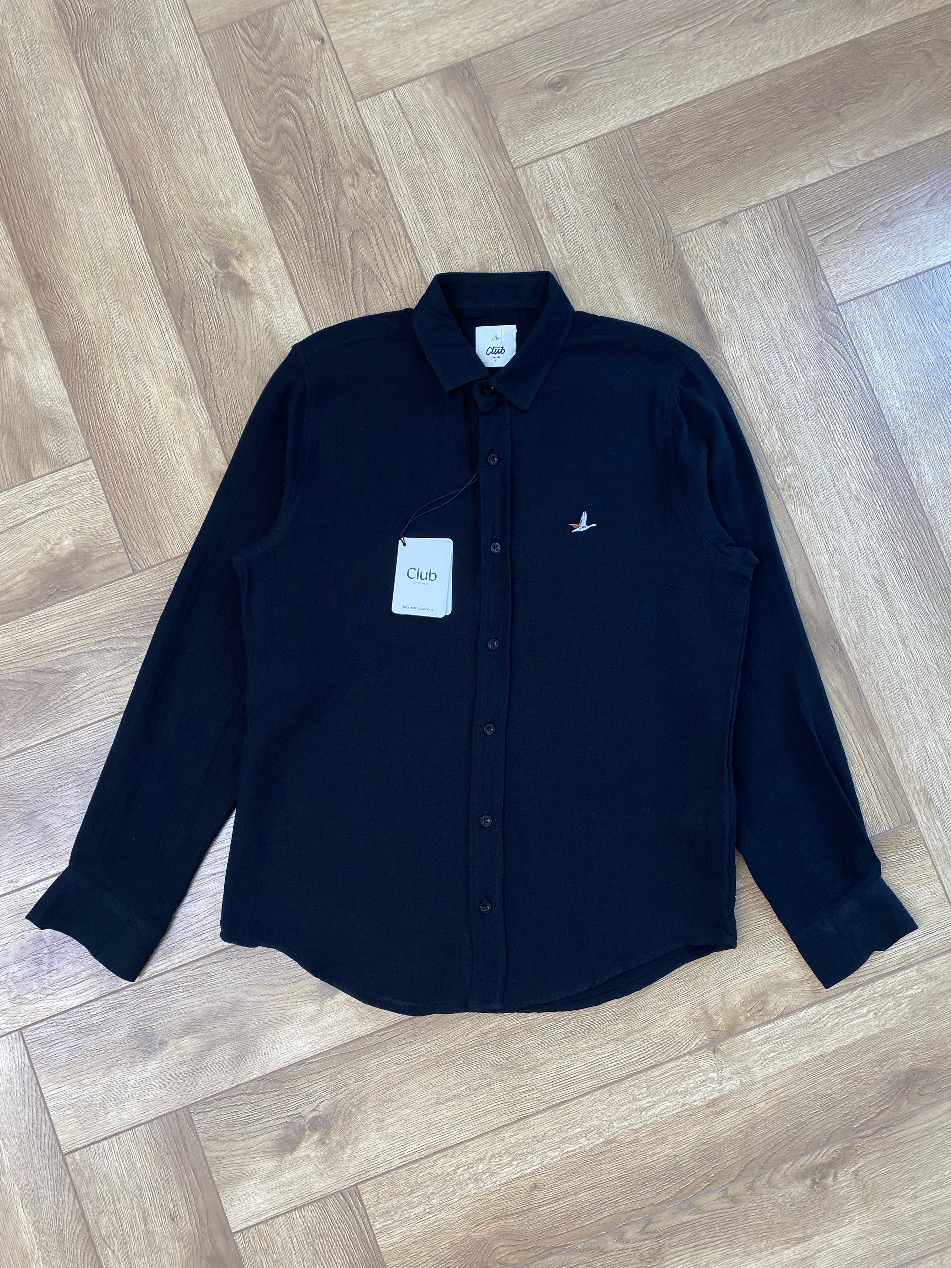 Yeni Sezon Classic Casual  Müslin Gömlek - SİYAH