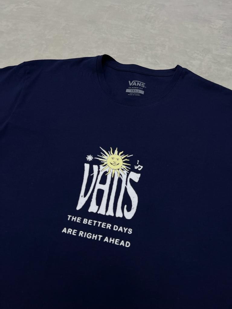 Clear Minds Better Days Print Navy Blue T-shirt