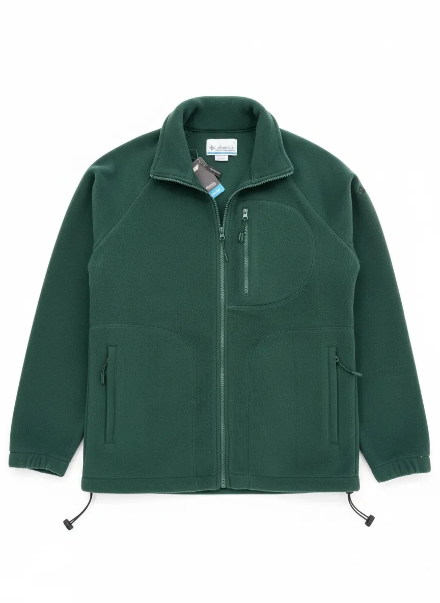 Yeni Sezon Kol Detaylı  Polar Ceket - YEŞİL