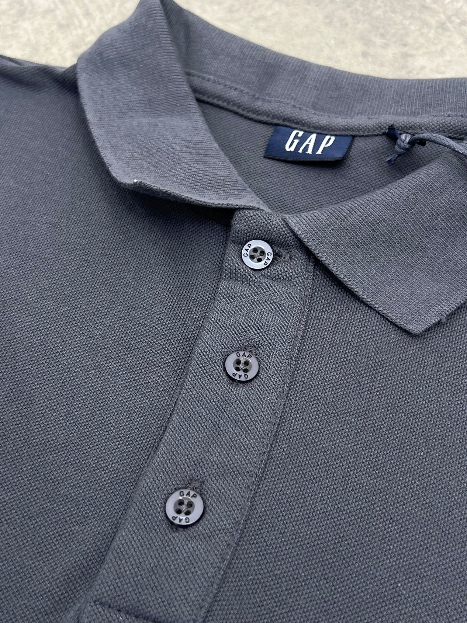 Yeni Sezon Ton To Tone Polo Yaka Antrasit T-shirt
