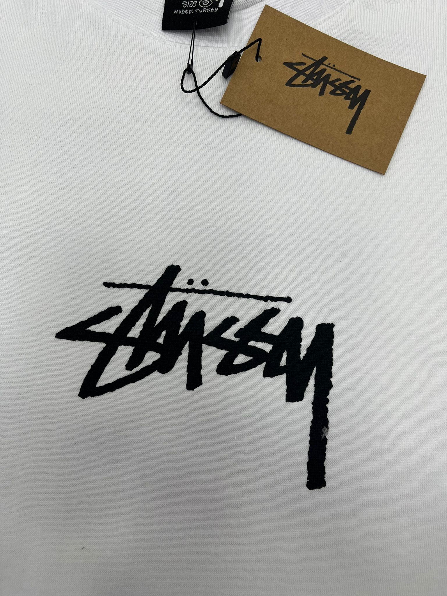 Yeni Sezon Stussy Mid Icon Logo  White  Relax Fit T-shirt