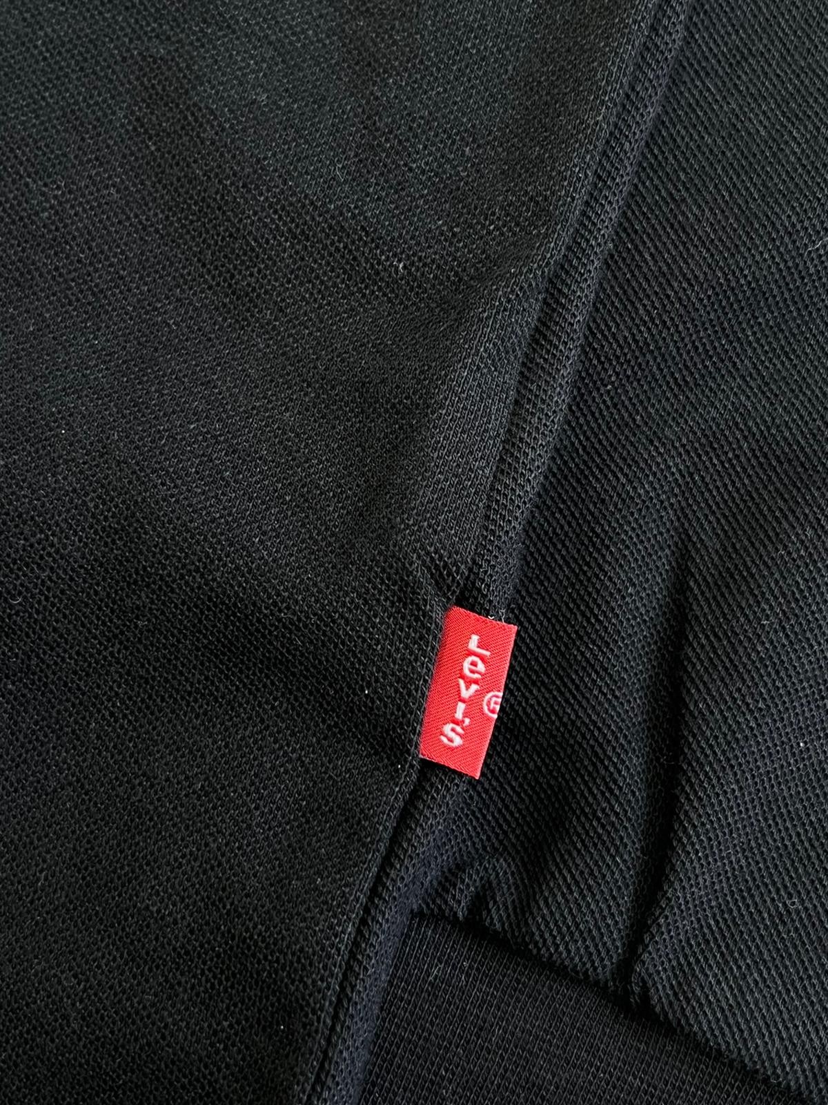 Classic Logo Basic Black Uzun Kol Polo Yaka Sweatshirt 