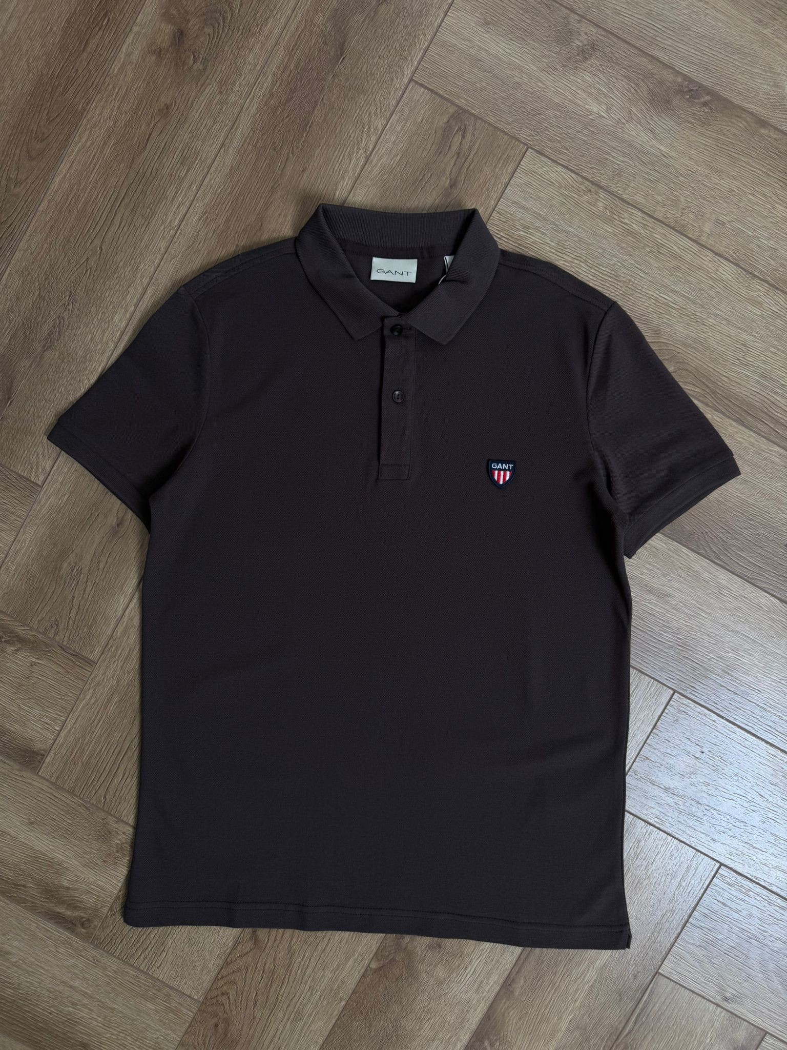 Yeni Sezon Patch Arma Basic Mini Logo Polo Yaka - KAHVERENGİ