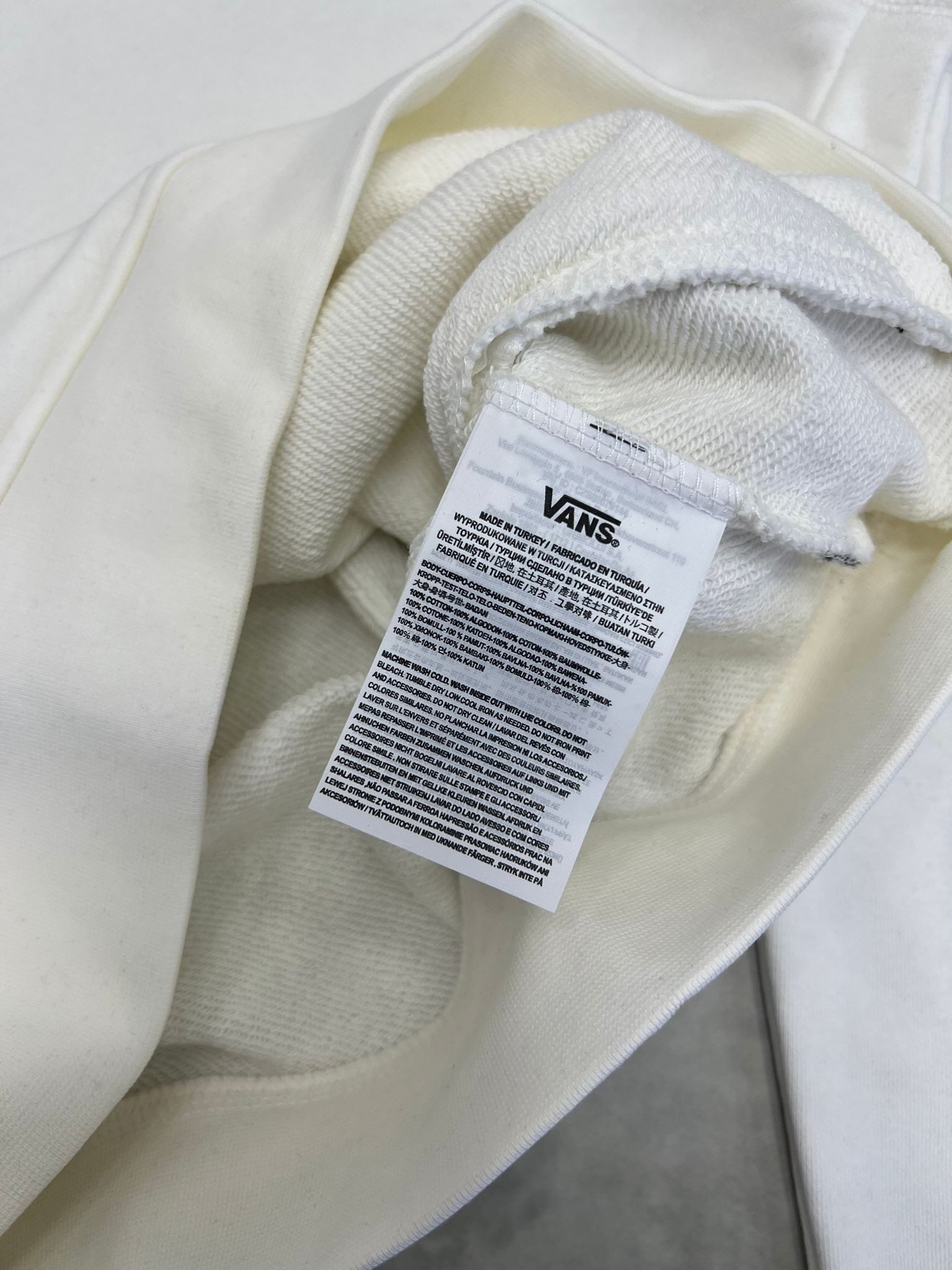 Basic Mini Patch Arma Nakış Logo Cream Sweatshirt