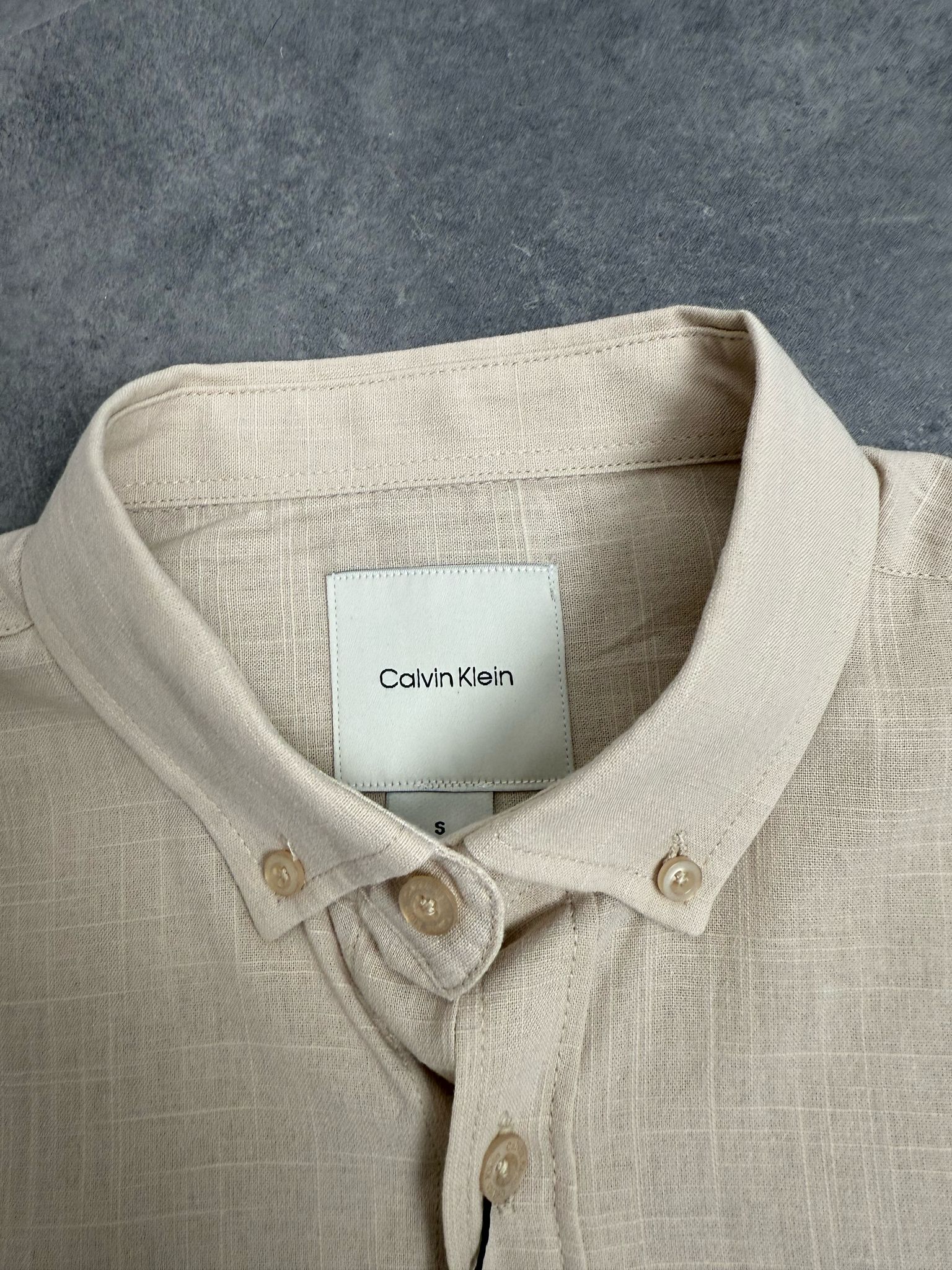 Yeni Sezon Keten Basic Ceast Logo Gömlek