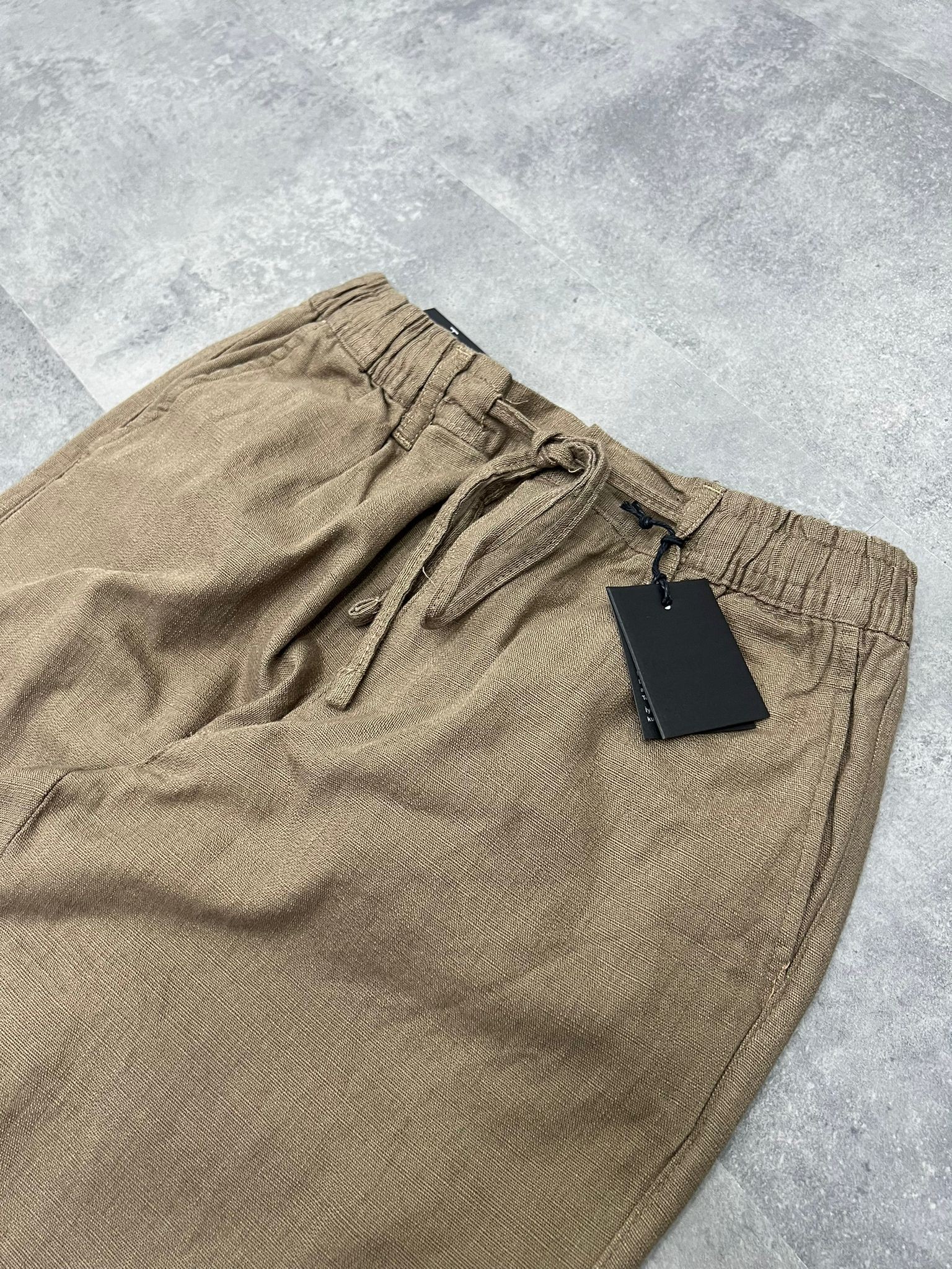 Yazlık Yeni Sezon Premium Ham Keten Brown  Pantalon