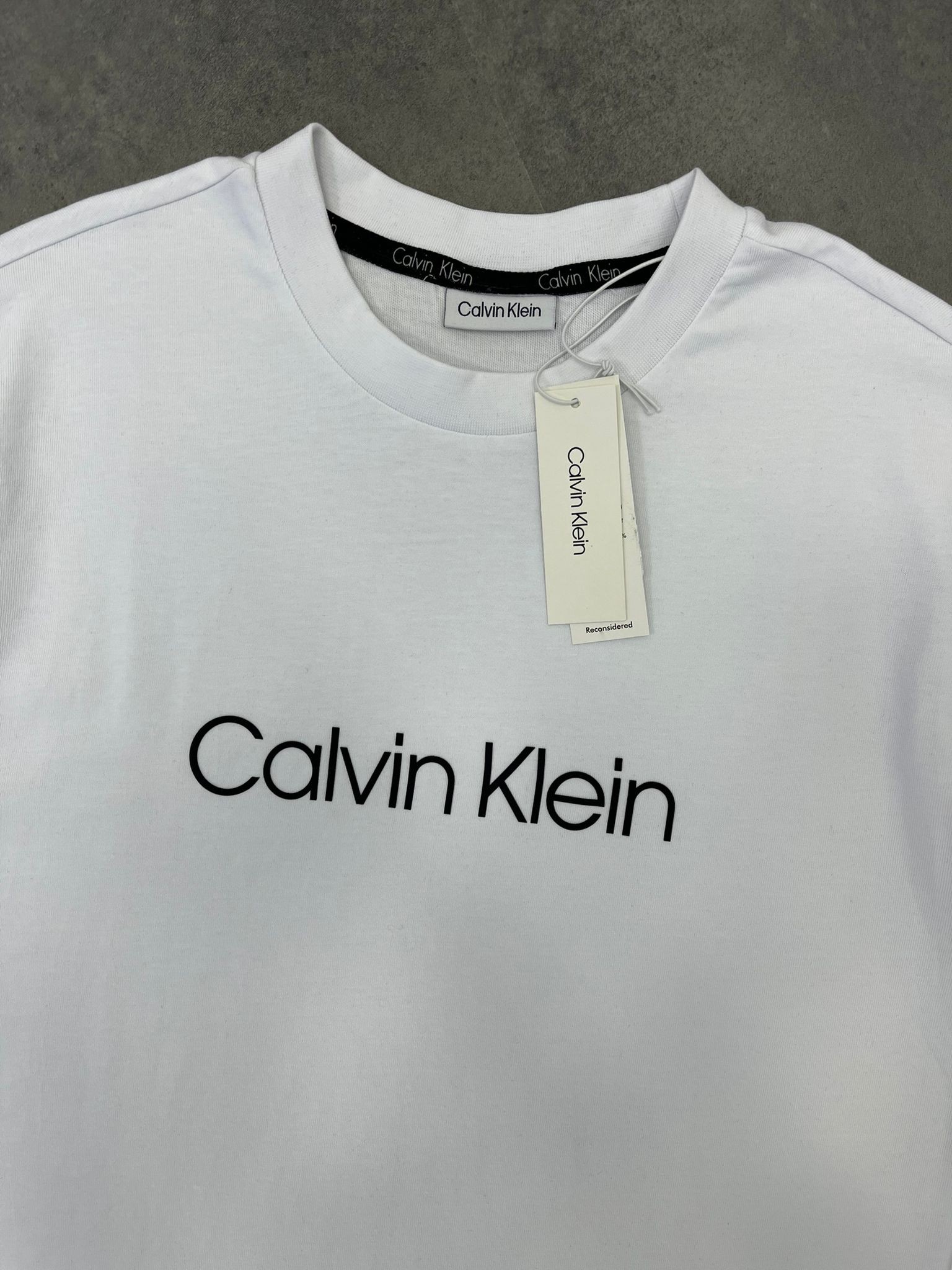Yeni Sezon Kalın Kumaş Mid Icon Logo White T-shirt