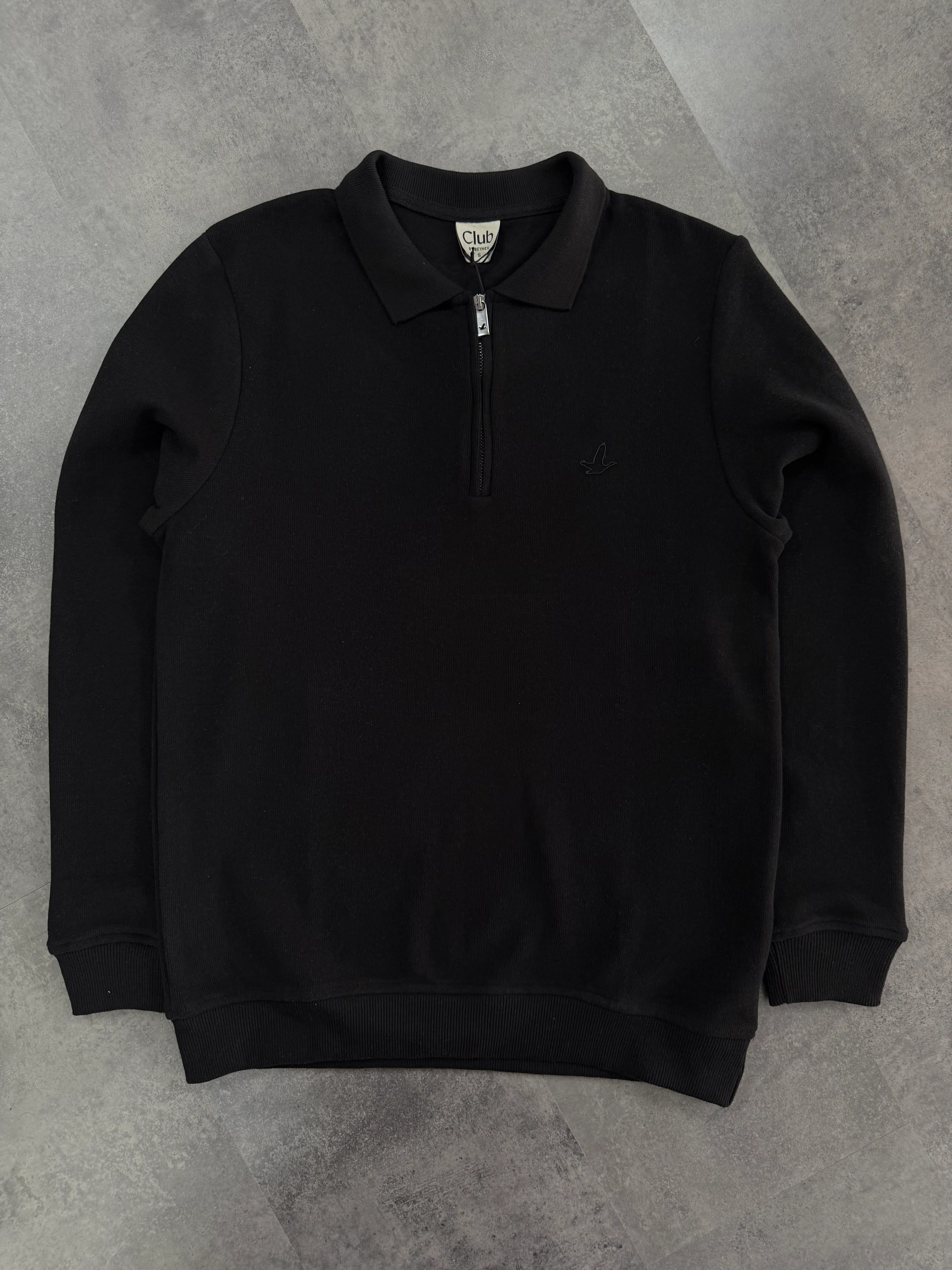 Yeni Sezon Premium Triko Yarım Fermuarlı Sweatshirt