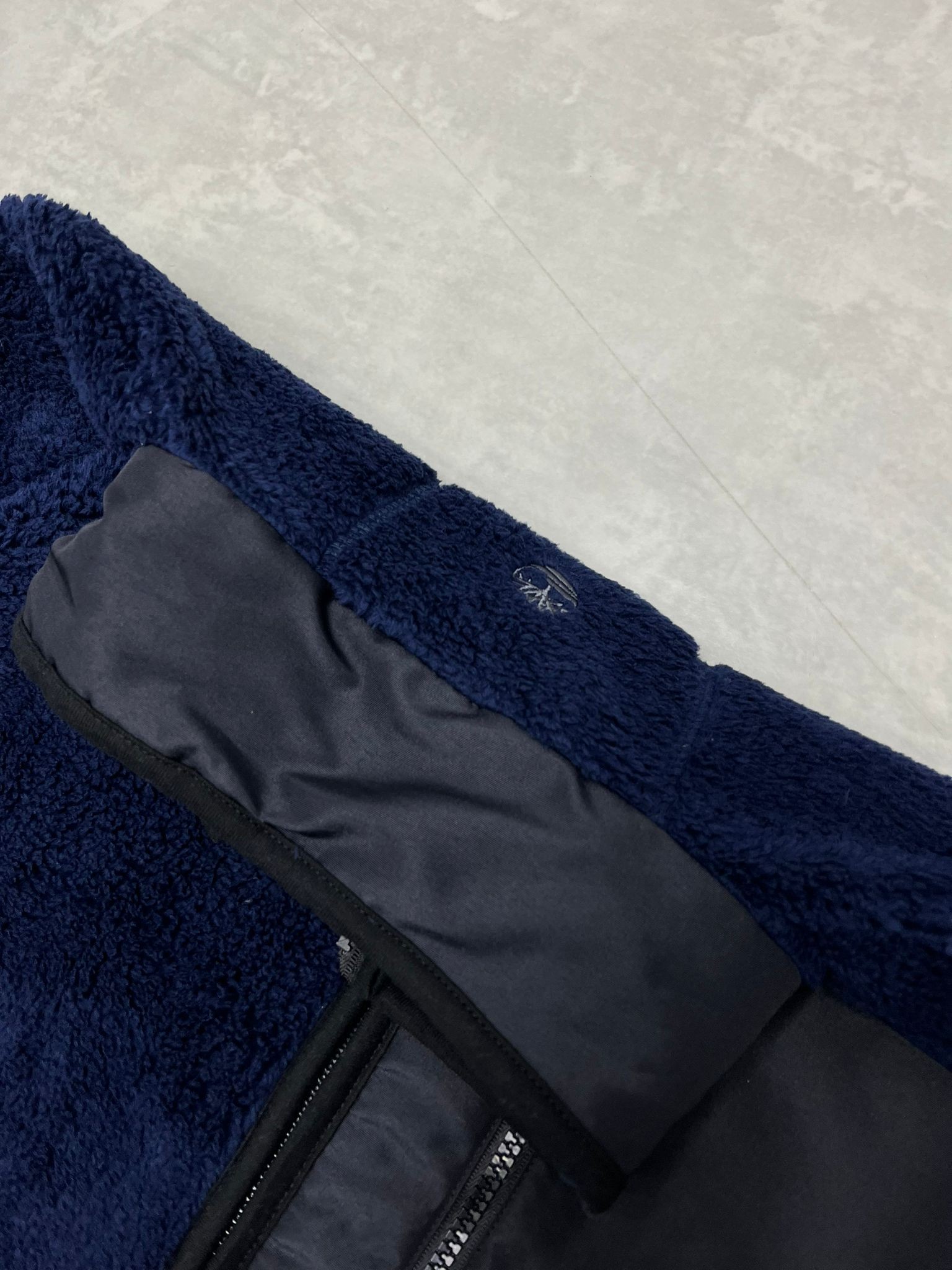 Yeni Sezon Tam Fermuarlı Kaplamalı Peluş Navy Blue Ceket 