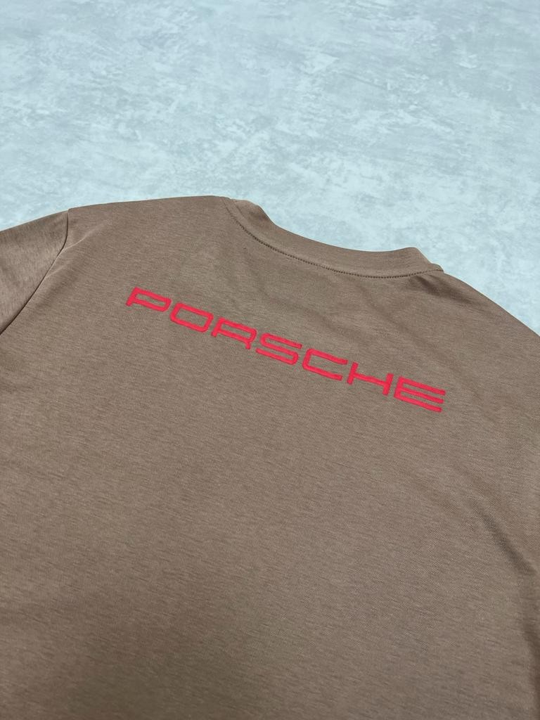 Porche x Bss Logo Clima Cool Experience (Nefes Alan) Cream T-shirt