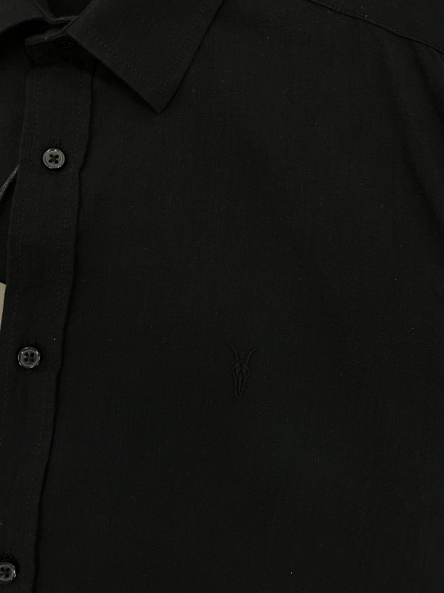 Yeni Sezon Basic Mini Logo Organik Pamuk Black Gömlek