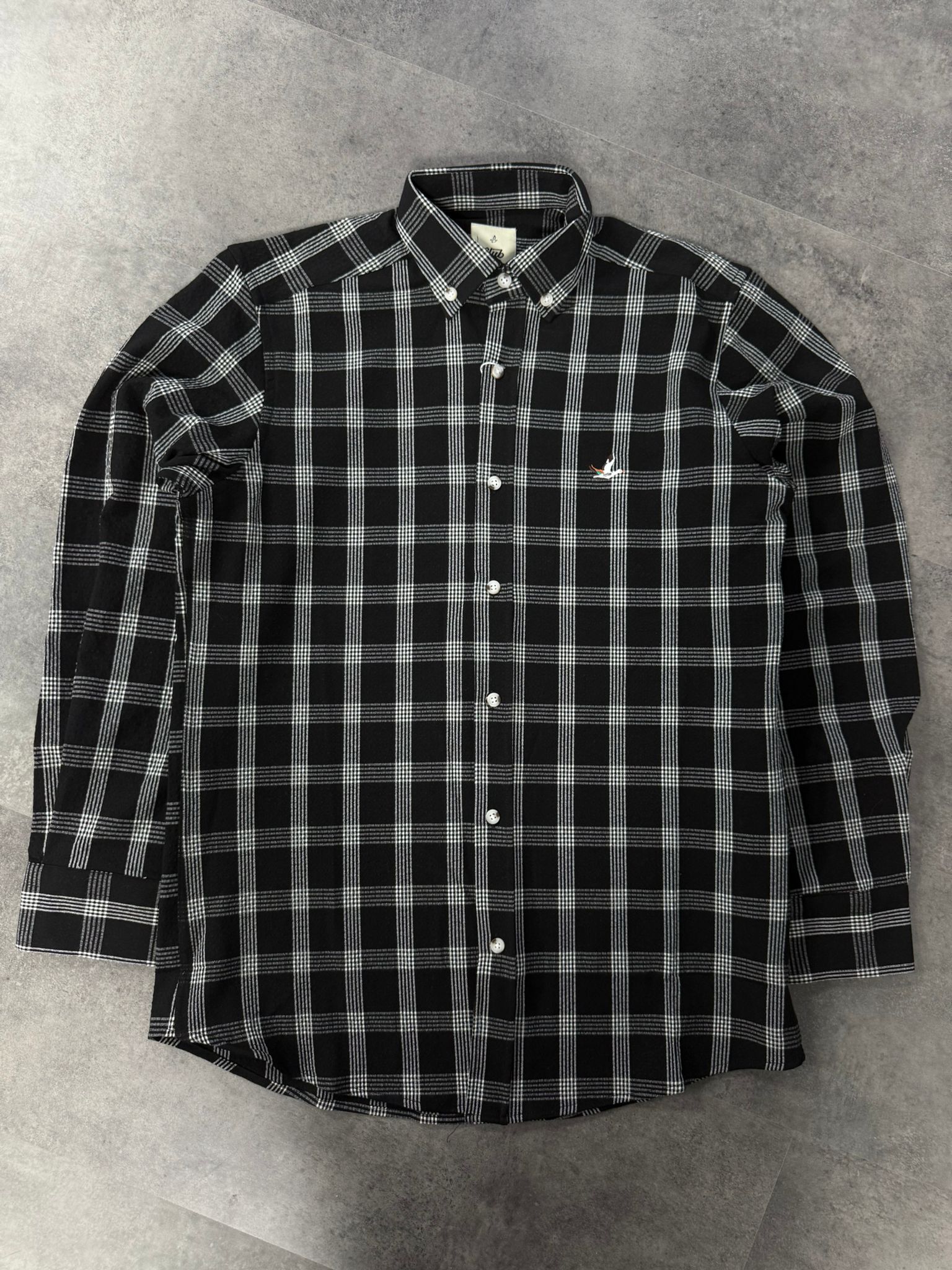 Yeni Sezon Kışlık Flanel Classic Logo Gömlek - SİYAH