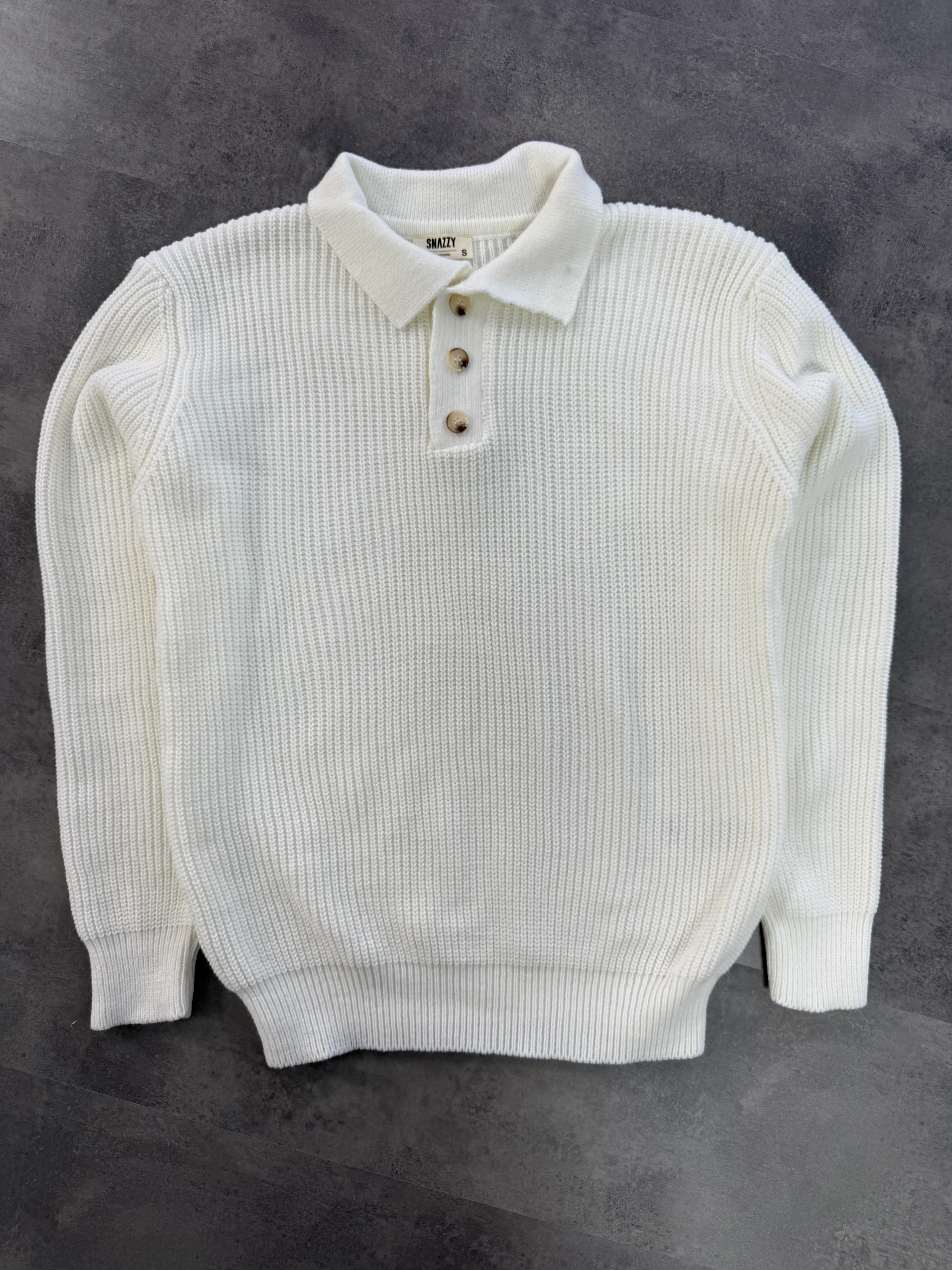 Yeni Sezon Pamuk Özel Örgü Kalın Düğmeli Triko Kazak