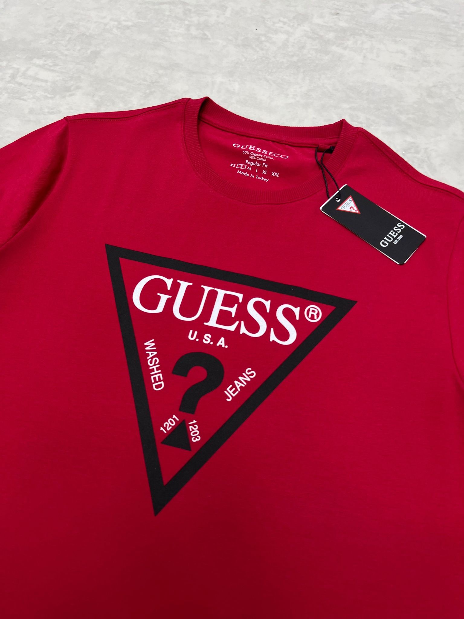Yeni Sezon Washed Mid Logo  Red T-shirt