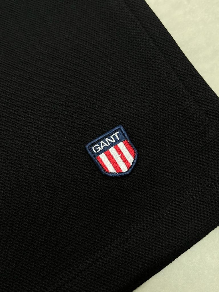 Örgü Kumaş Classic  Nakış Arma  Logo Black Şort 
