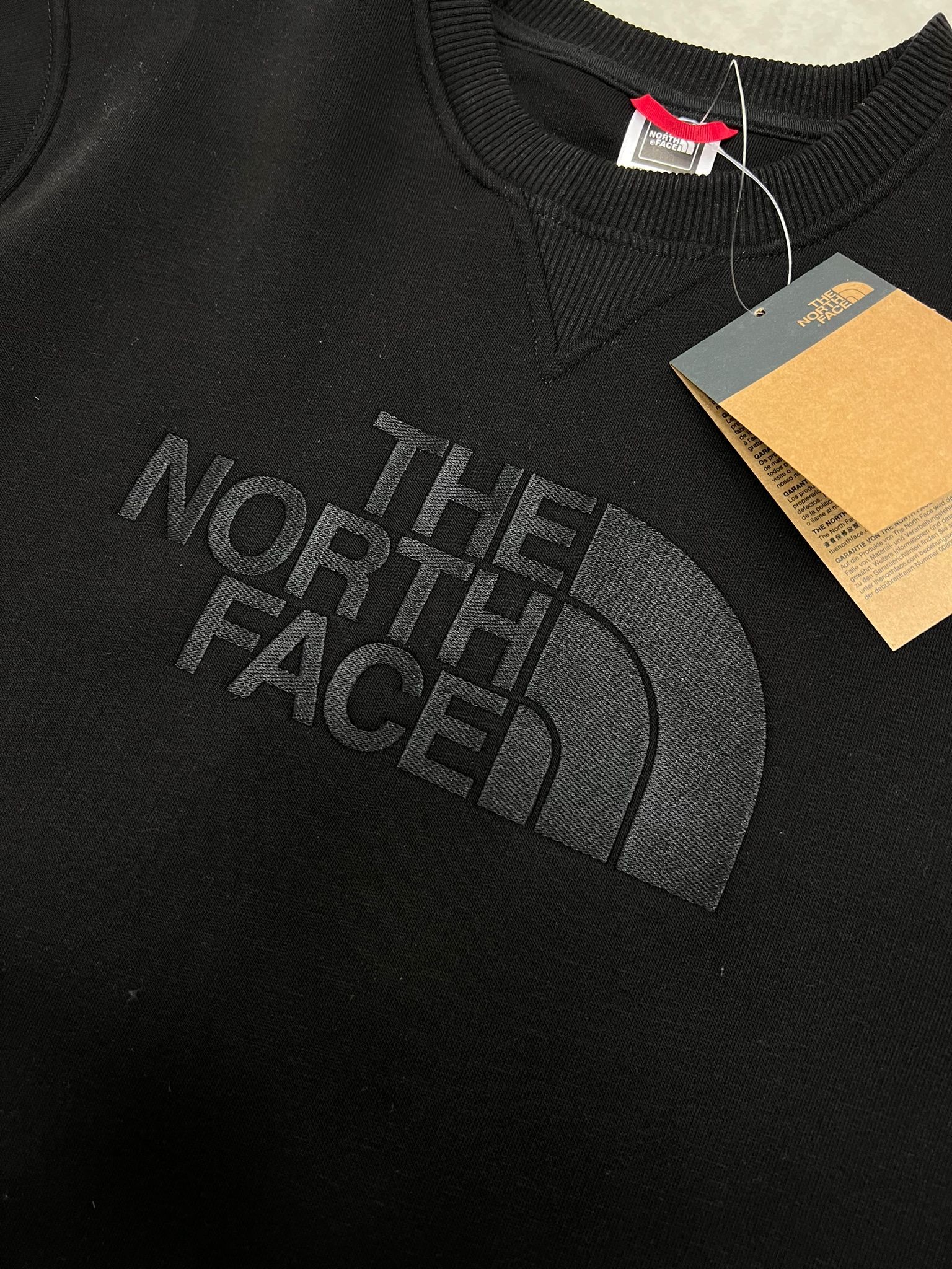 Mid Icon Full Nakış Bisiklet Yaka Black Sweatshirt