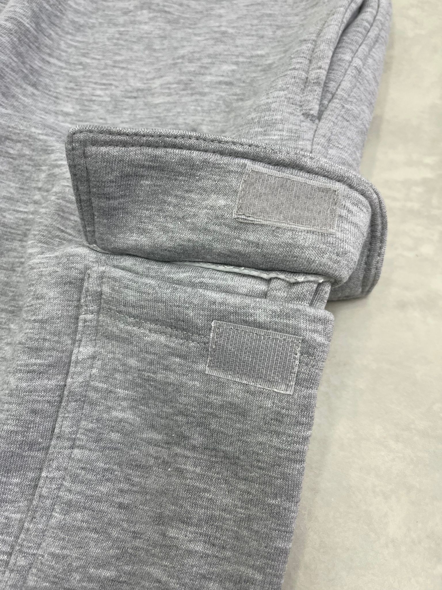 Yeni Sezon Patch Logo Üç İplik Şardonlu Kışlık Gray Eşofman Altı