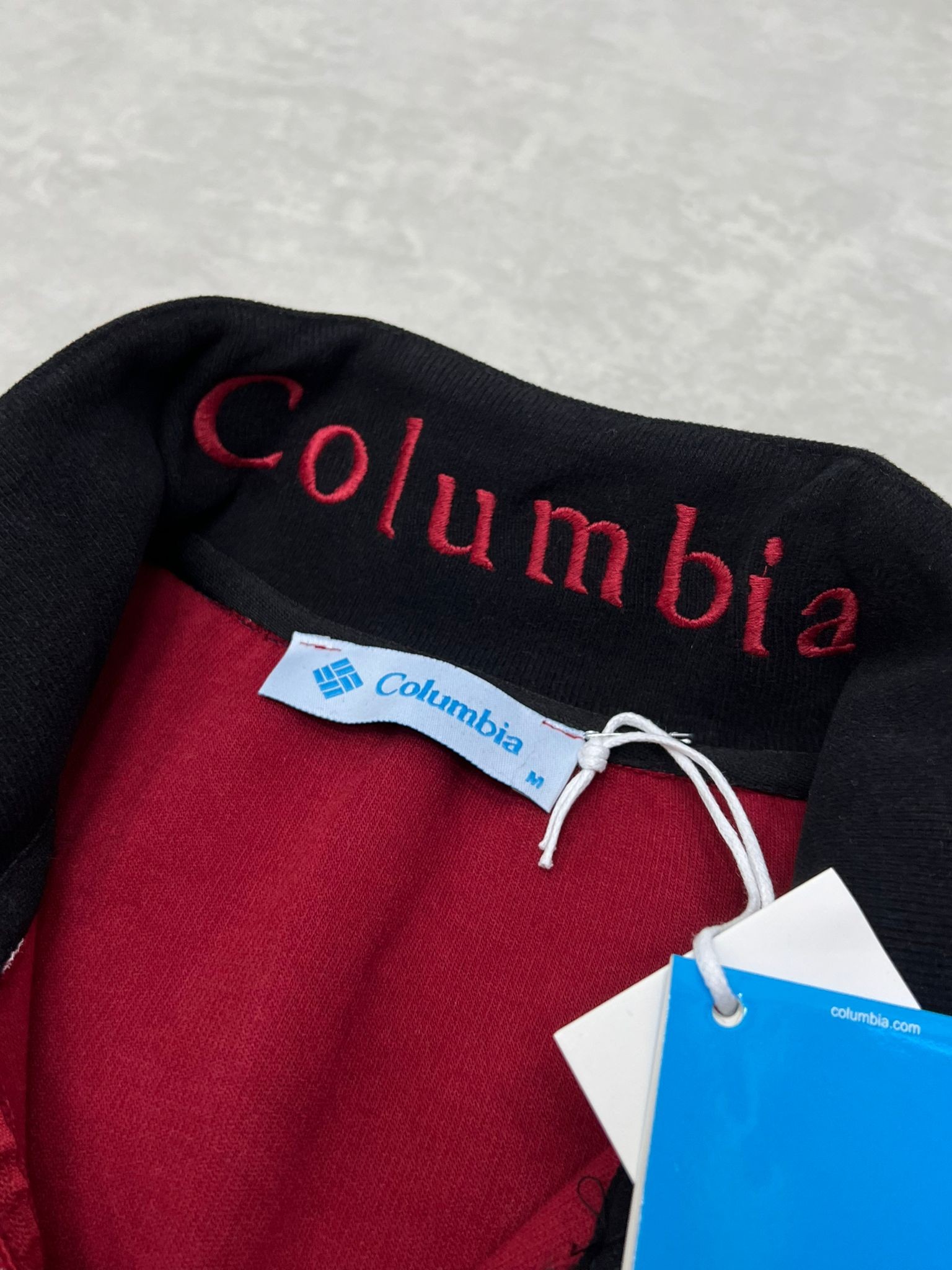 Yarım Fermuarlı Basic Selanik Kumaş Bordo Sweatshirt