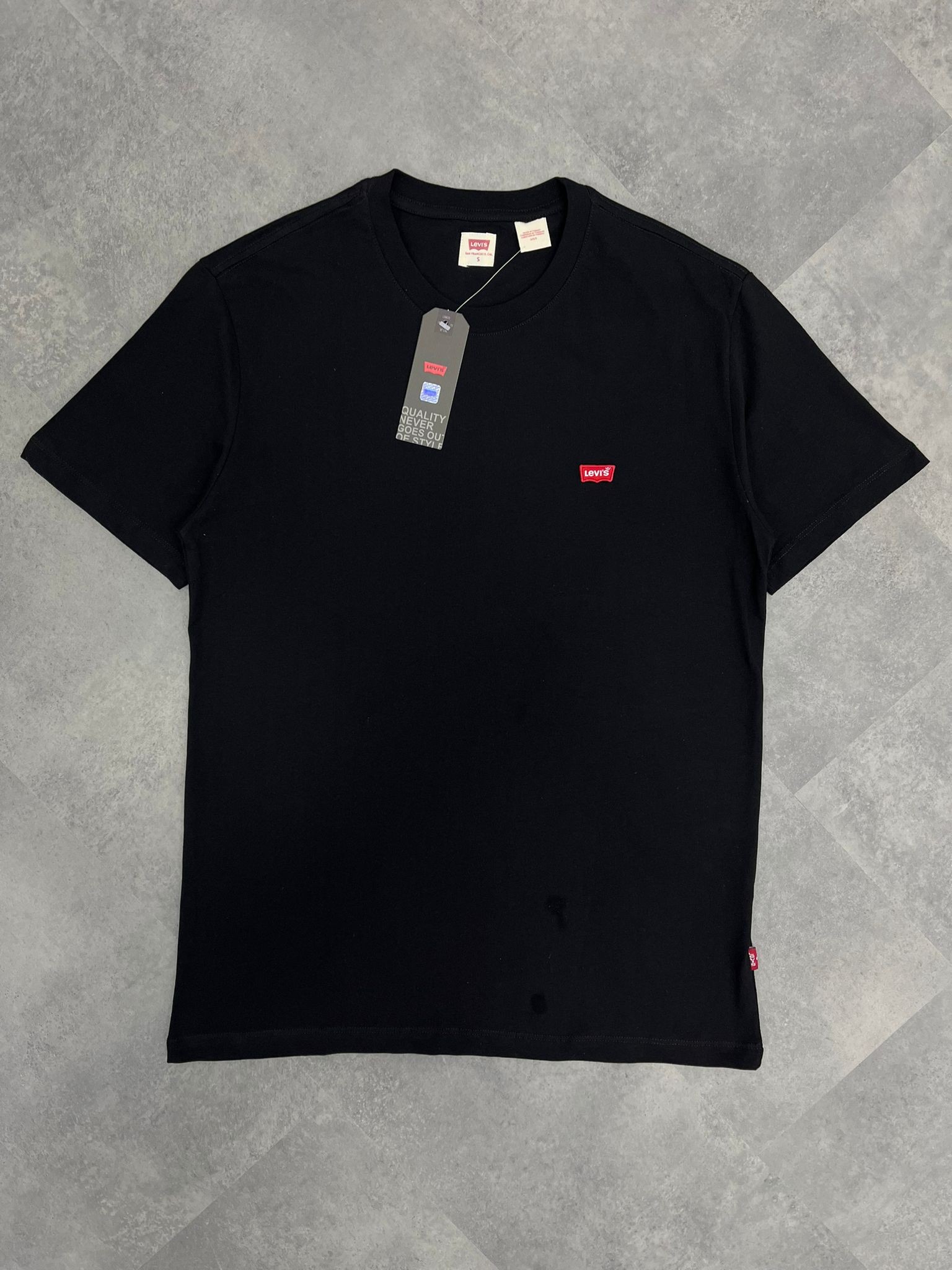 Yeni Sezon Classic Mini Logo Basic Black T-shirt