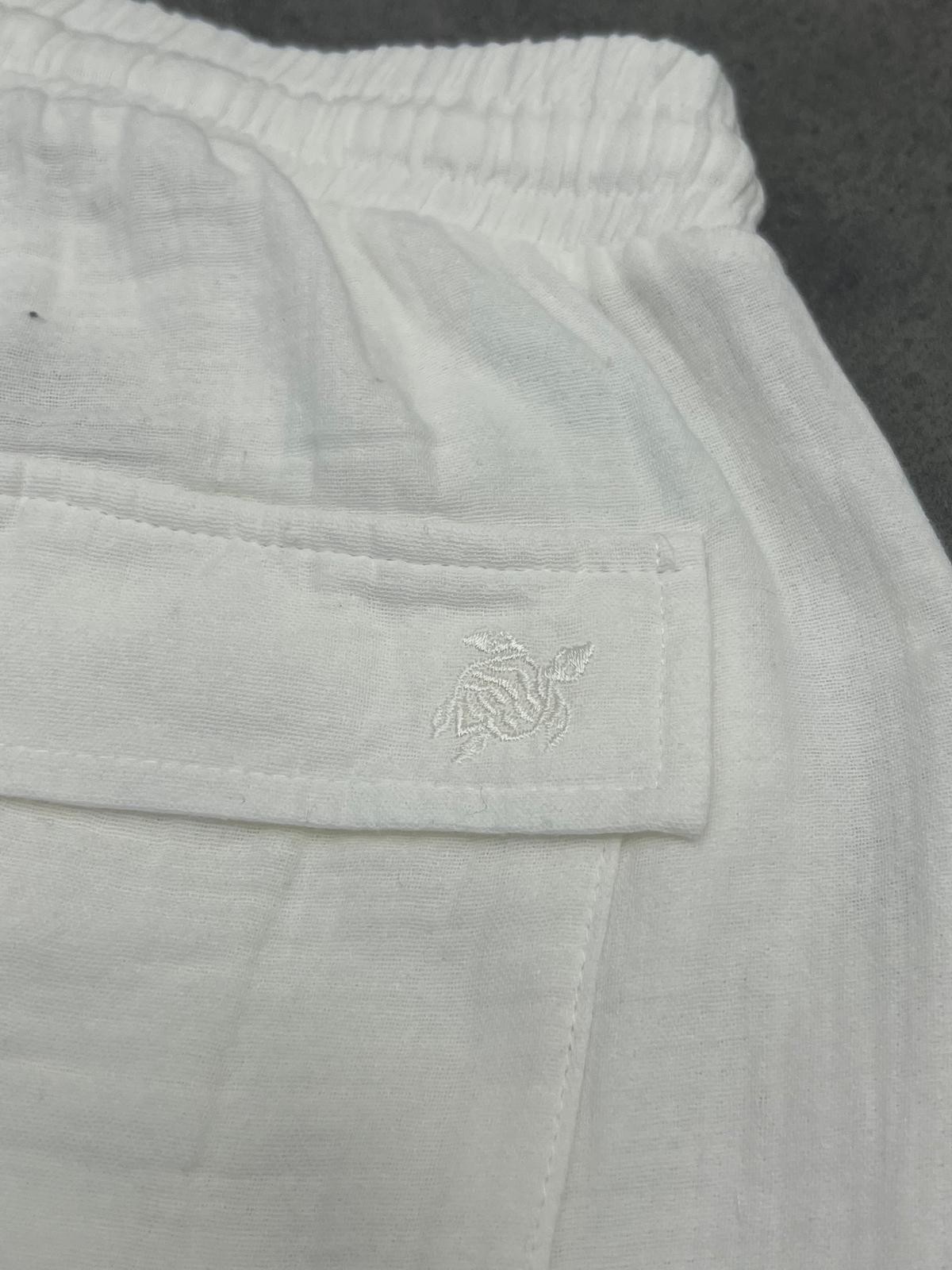 Yazlık Yeni Sezon Beyaz Müslin Pantalon