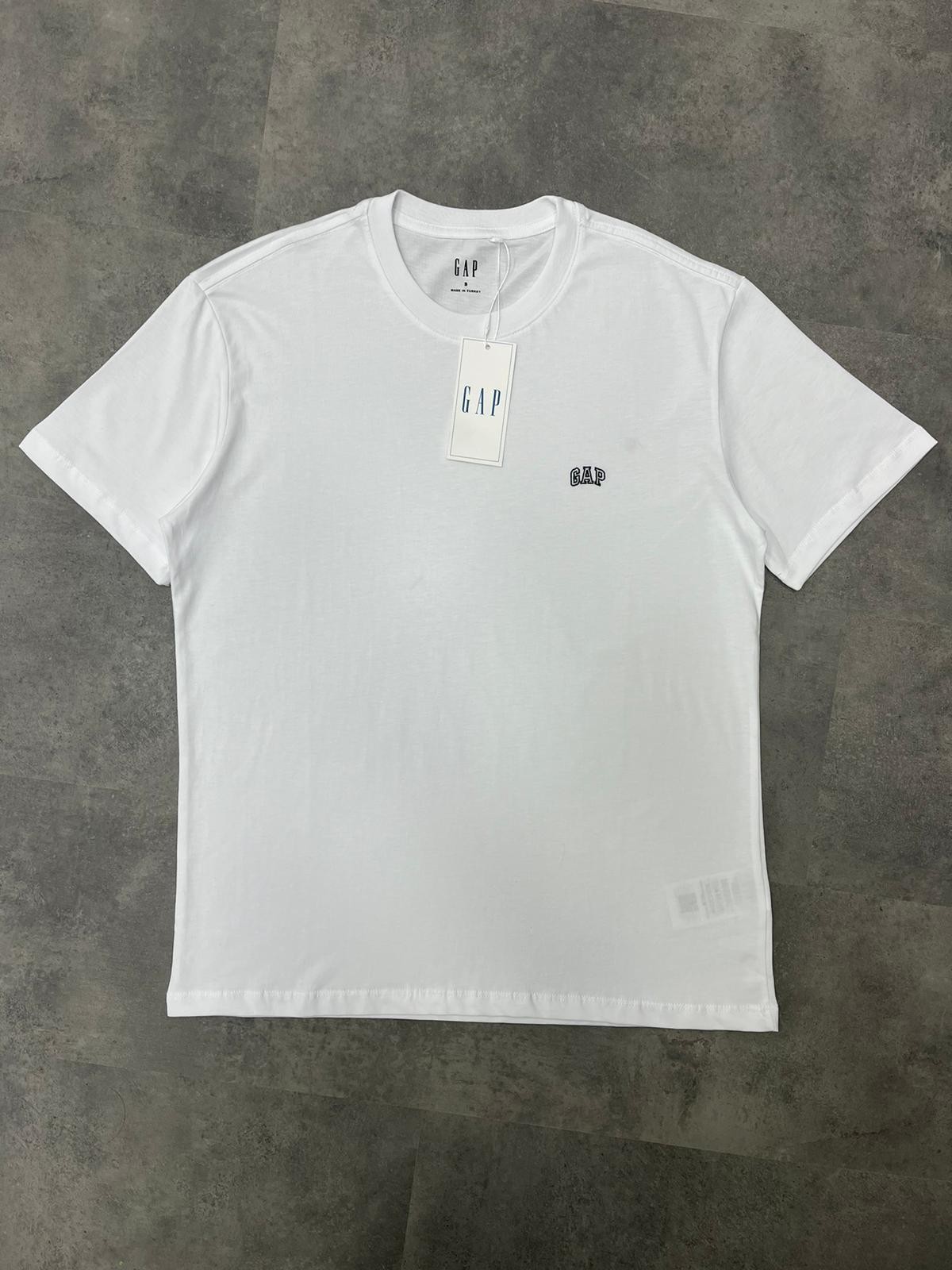Yeni Sezon Basic Aplice Mini Logo White  T-shirt
