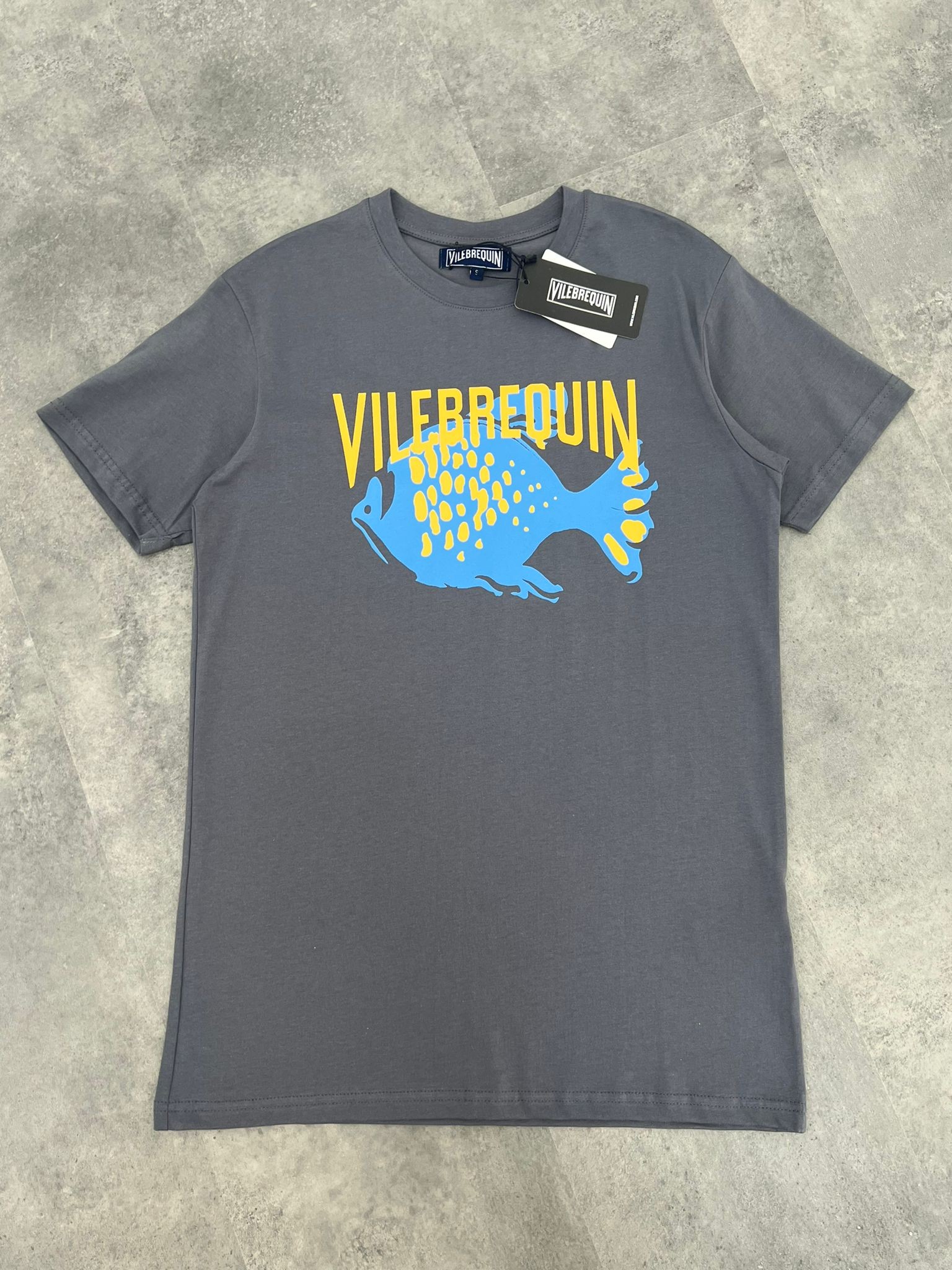 Yeni sezon Print Fish Ocean Antrasit T-shirt