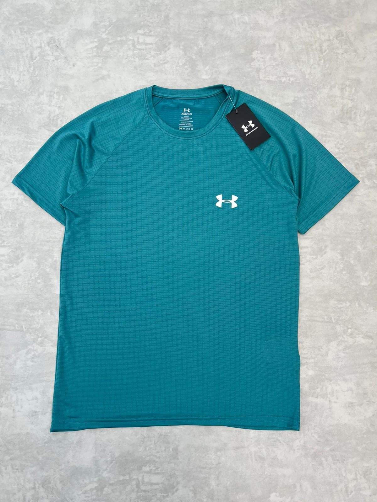 Back Print Detaylı Mini Logo Classic Petrol Green T-shirt