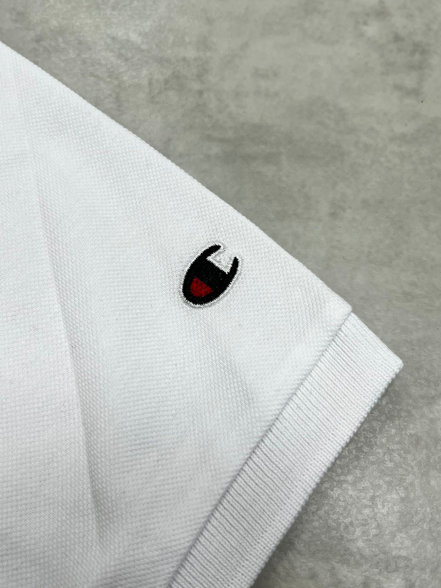 Patch Mini Logo Polo Yaka White T-shirt