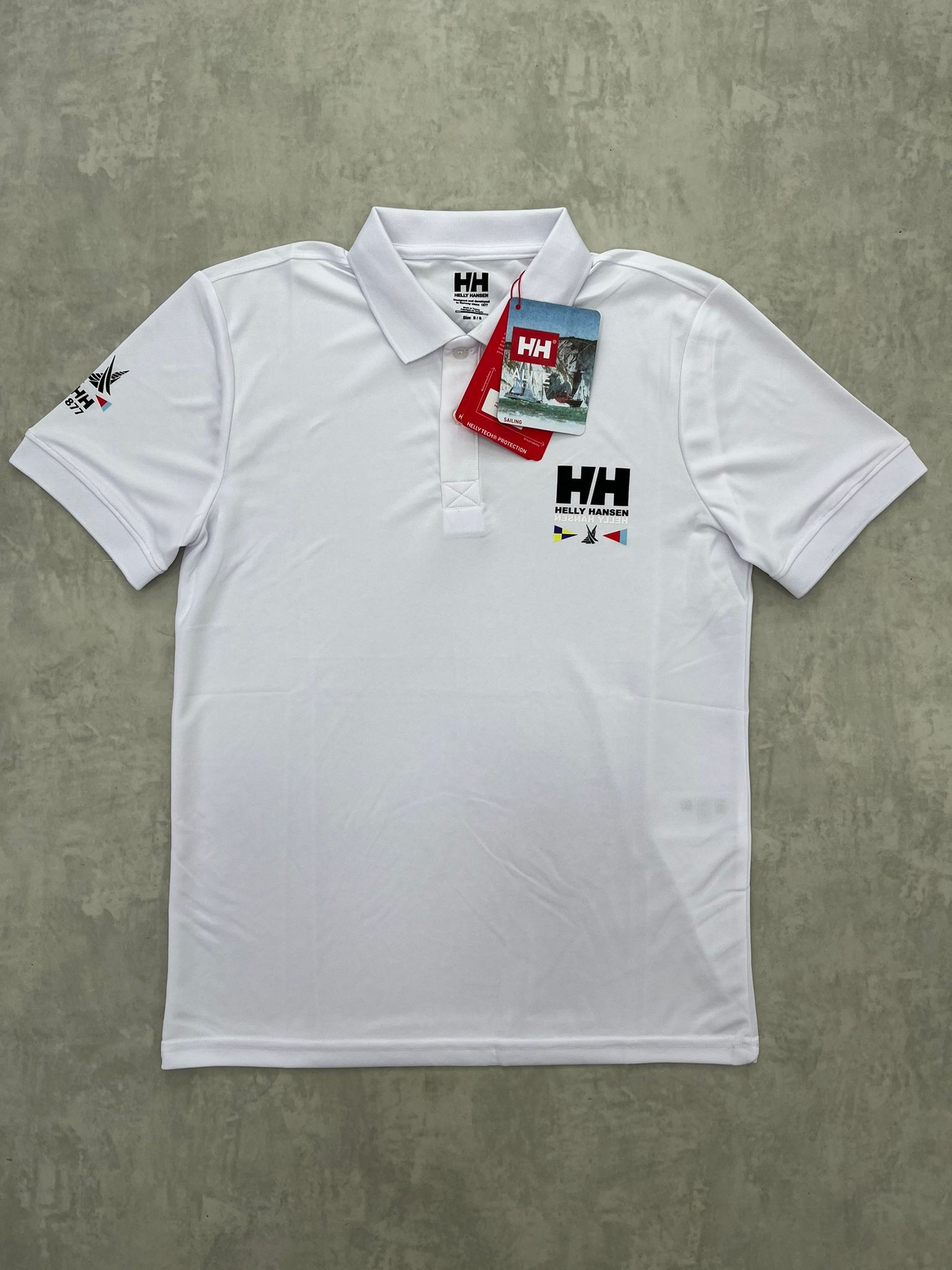 Clima Cool (Nefes Alan) Kol Detaylı Polo Yaka White  T-shirt