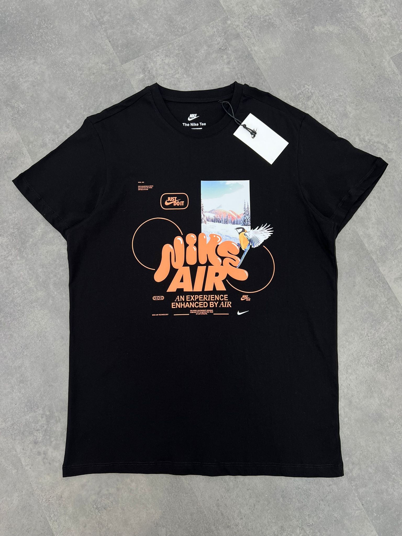 Yeni Sezon Mid Icon Air Experience Black  T-shirt