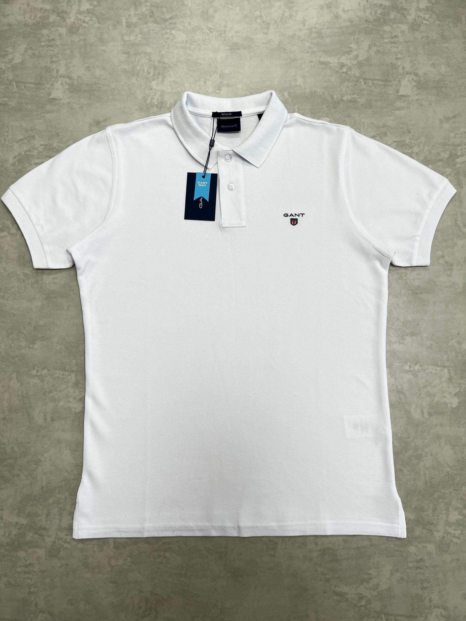 Classic Ceest Logo Basic White Polo Yaka T-shirt