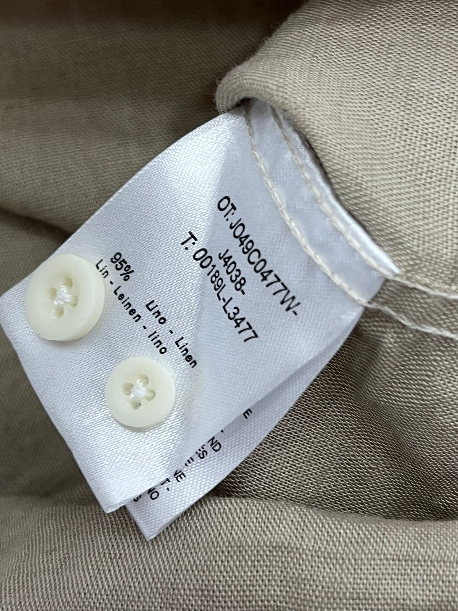 Classic Mini Logo Cream Keten Gömlek