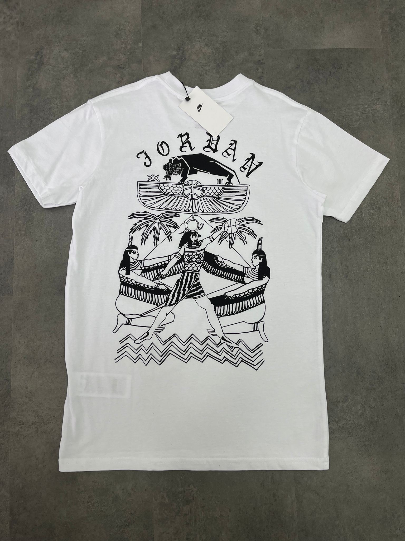 Yeni Sezon Back To Print Jordan White Black T-shirt