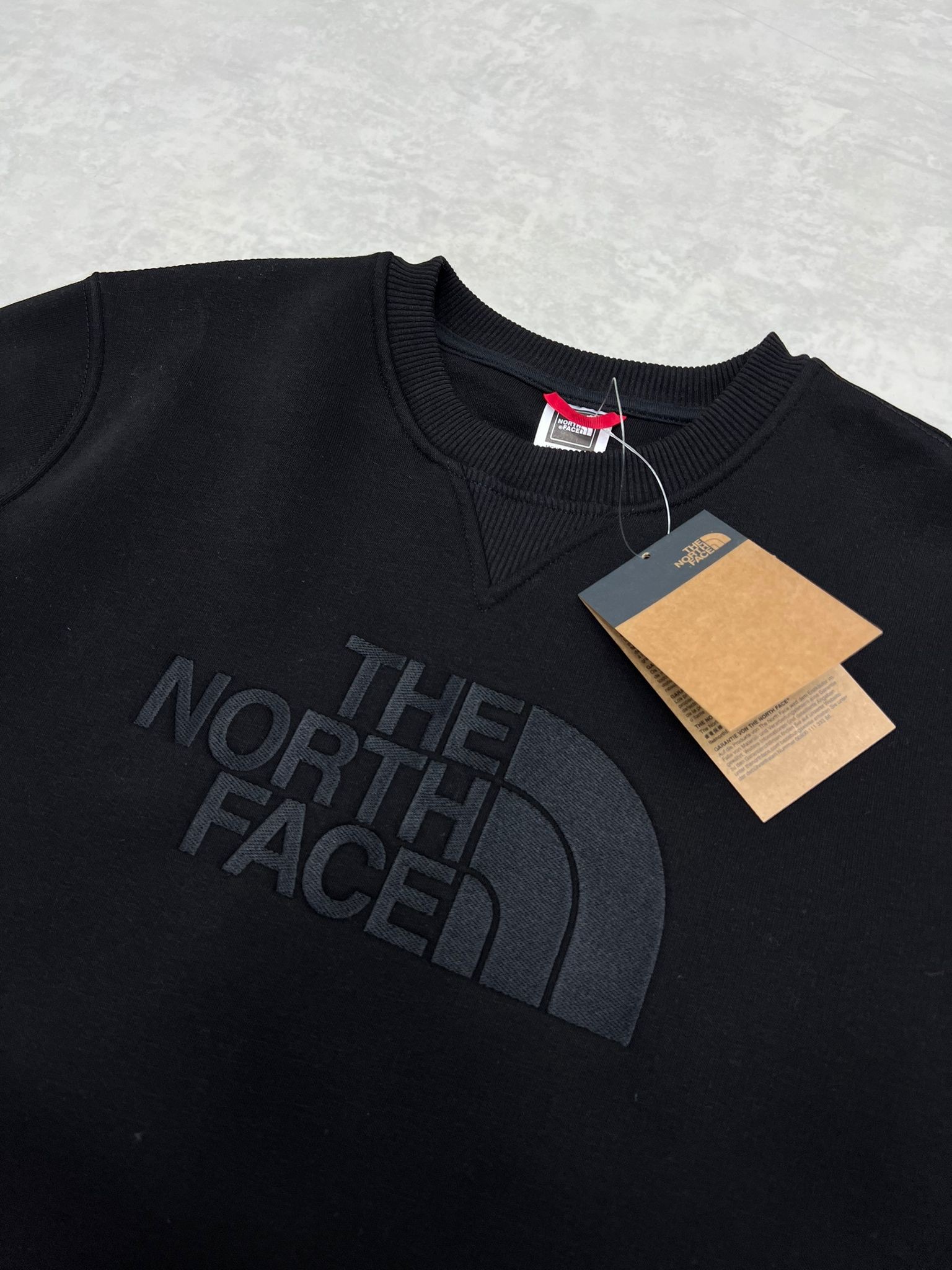 Mid Icon Full Nakış Bisiklet Yaka Black Sweatshirt