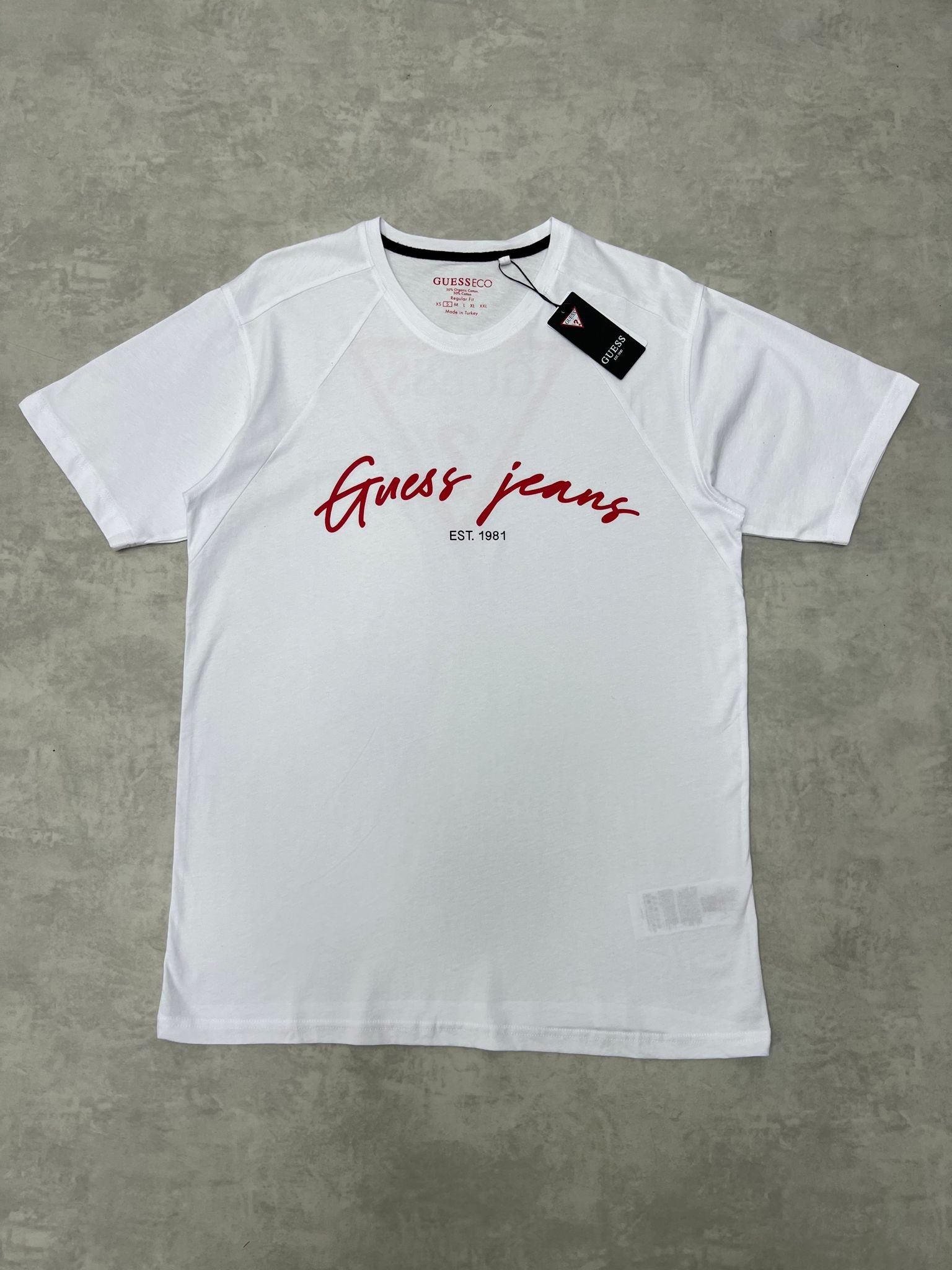 Yeni Sezon Back Washed Jeans Logo  White T-shirt