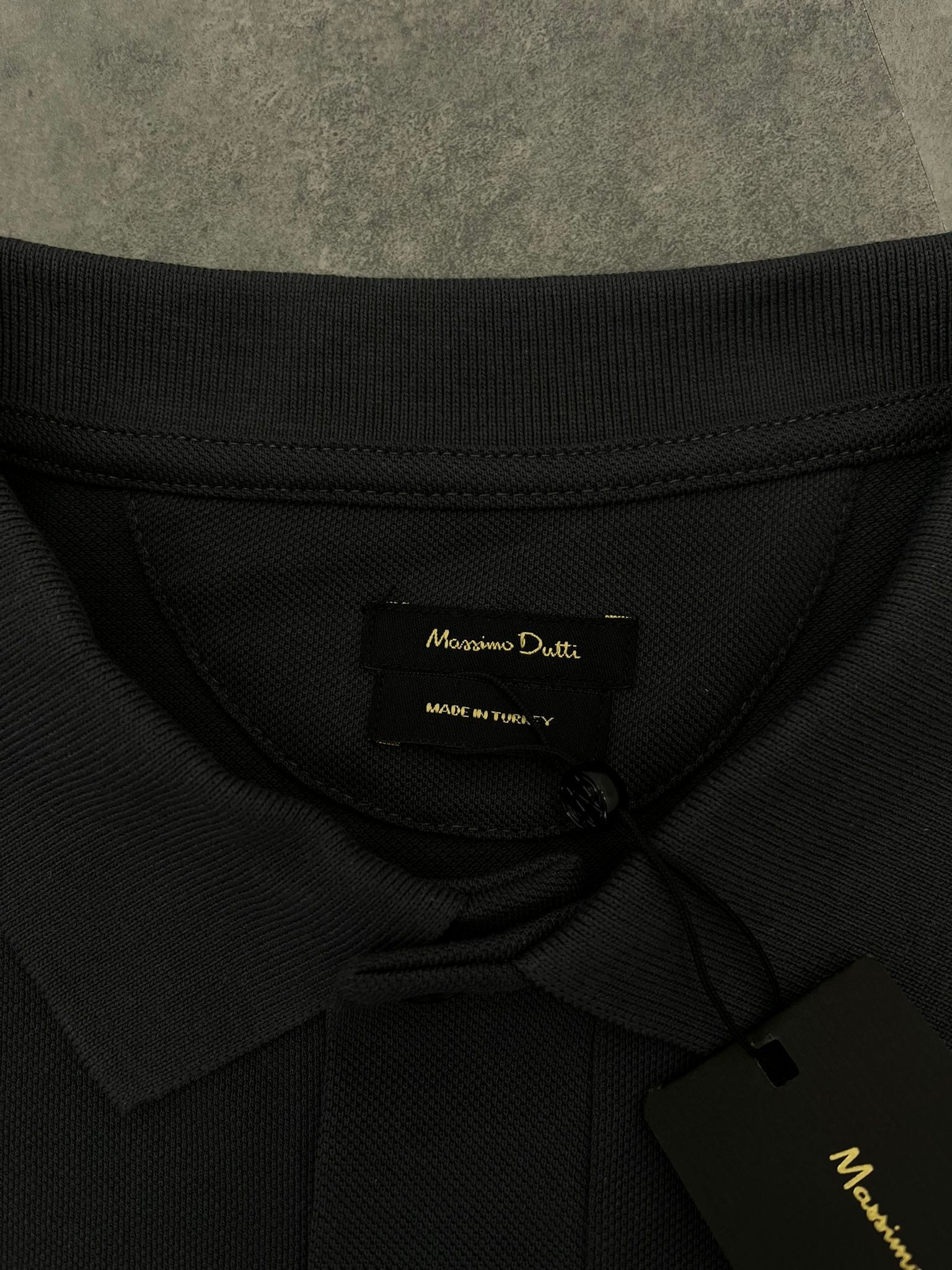Yeni Sezon Organik Pamuk Antrasit Polo Yaka  T-shirt