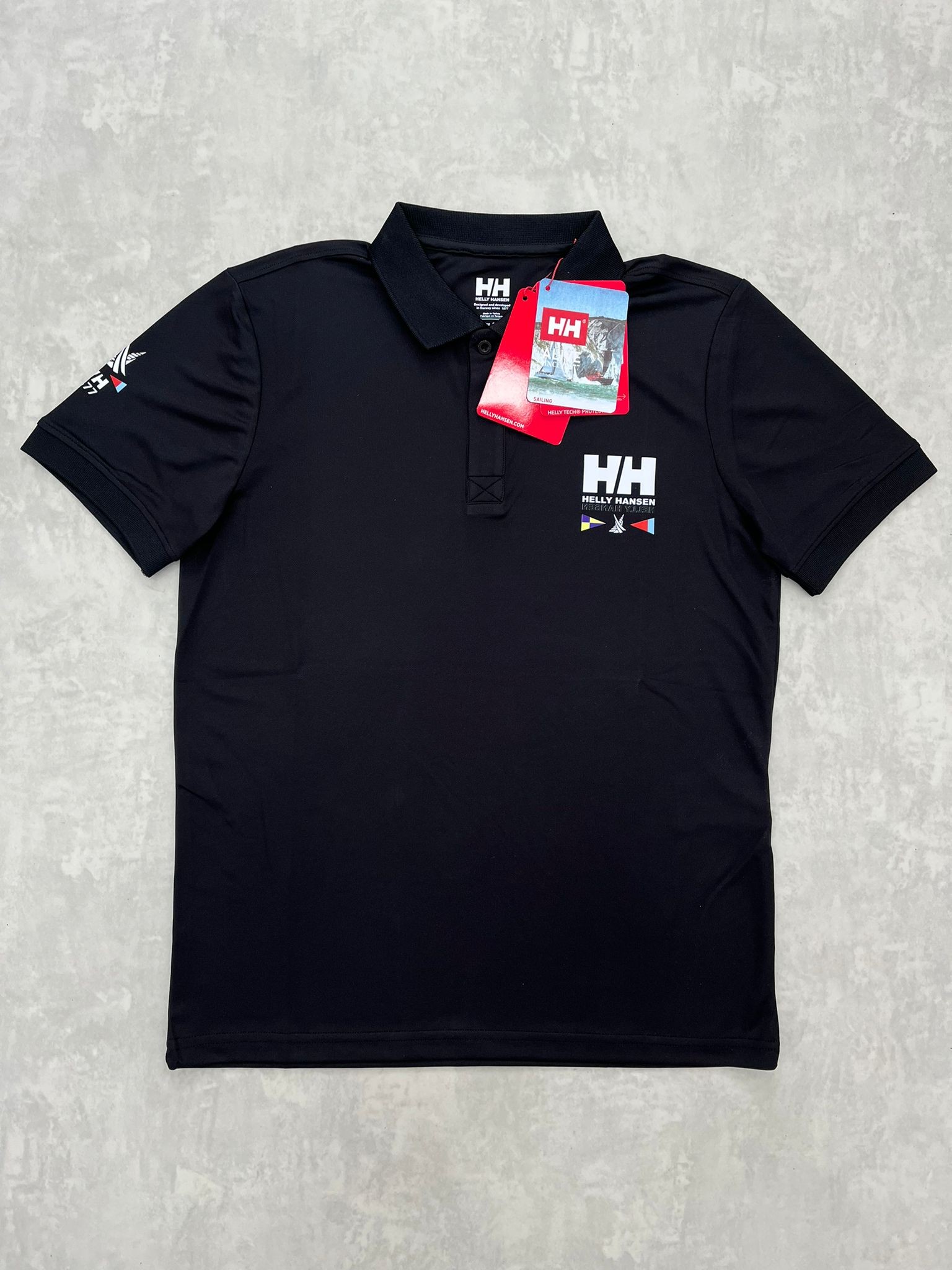 Clima Cool (Nefes Alan) Kol Detaylı Polo Yaka Black  T-shirt