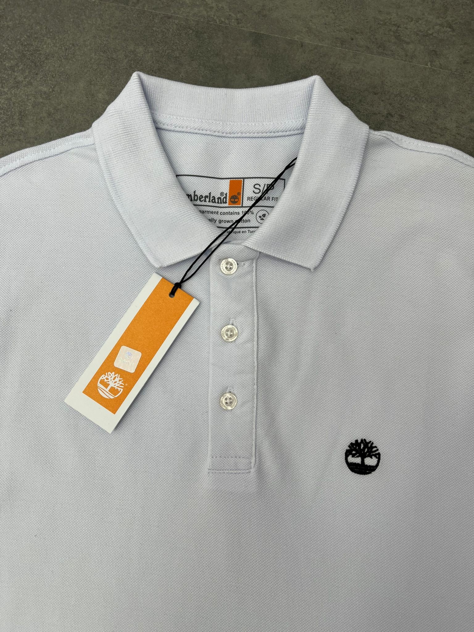 Yeni Sezon Wooden Basic Mini Logo Classic White Polo Yaka