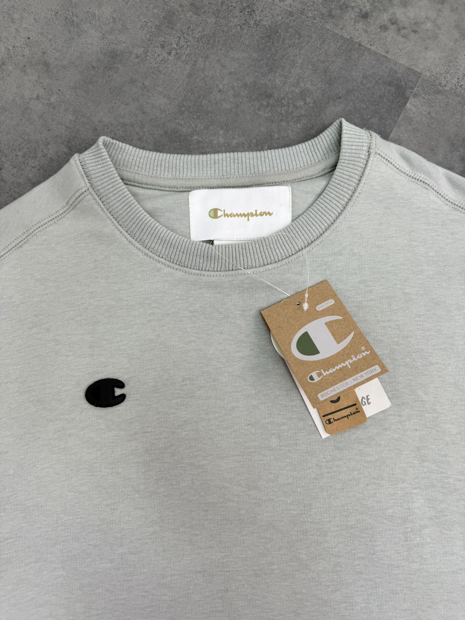 Yeni Sezon Basic Mini Logo Classic Sweatshirt - AÇIK GRİ