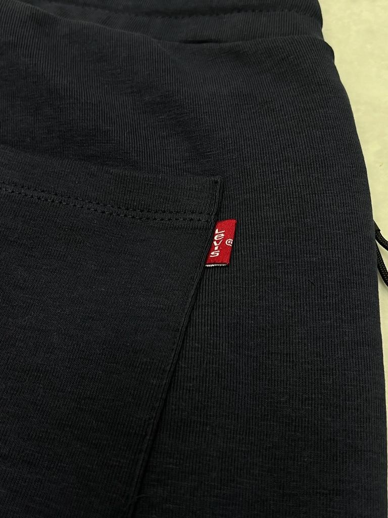 Double Face Navy Blue Nakış Logo Jogger