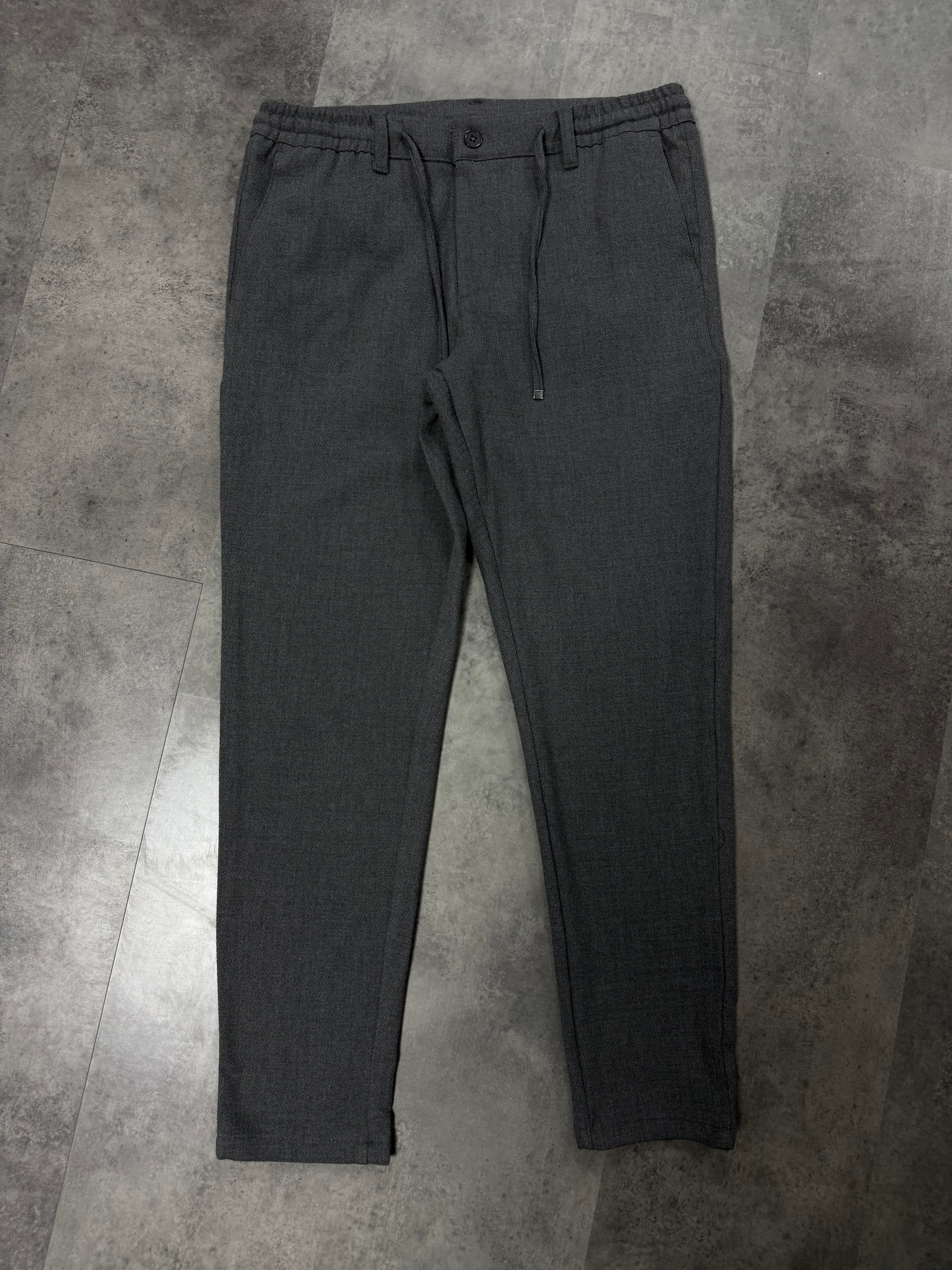 Yeni Sezon Özel Gofre Dokum Kumaş Pantalon - ANTRASİT