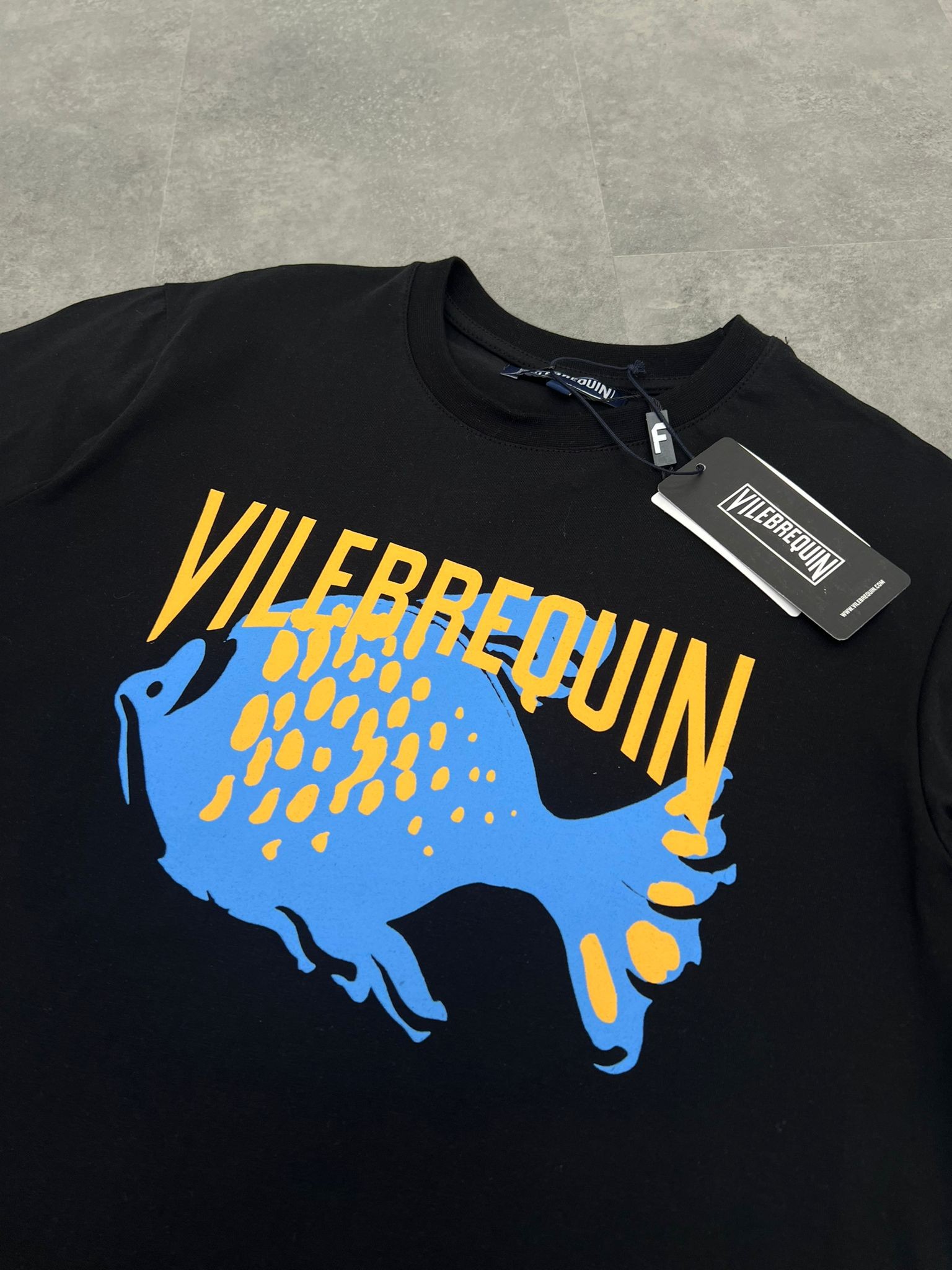 Yeni sezon Print Fish Ocean Black T-shirt