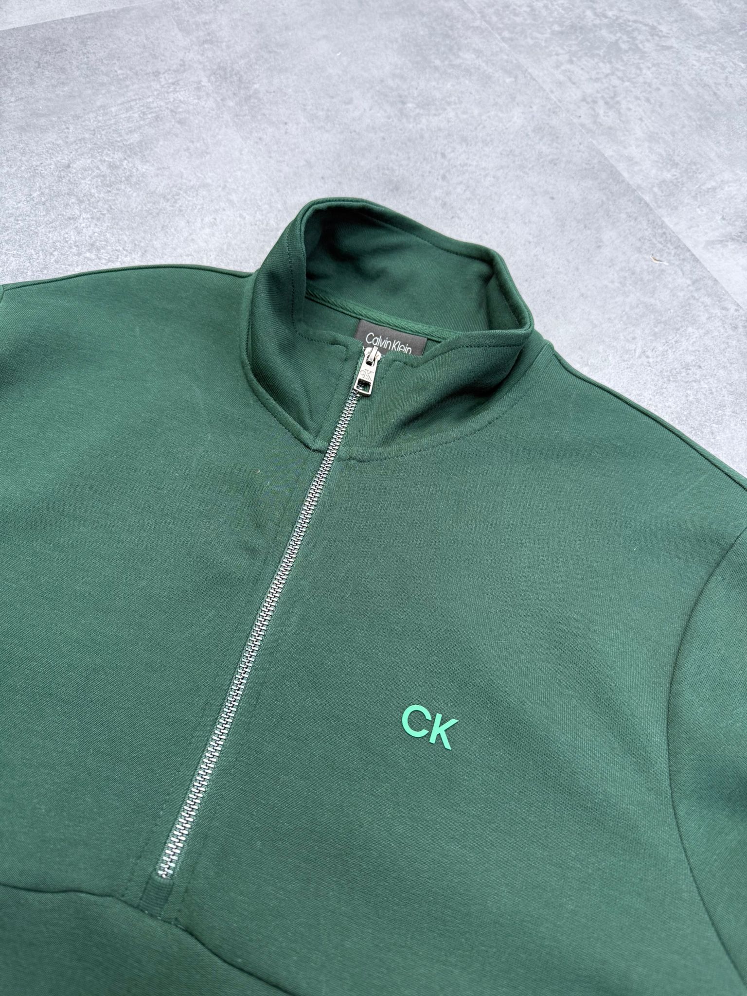 Yeni Sezon Basic Mini Logo Yarım Fermuarlı Sweatshirt