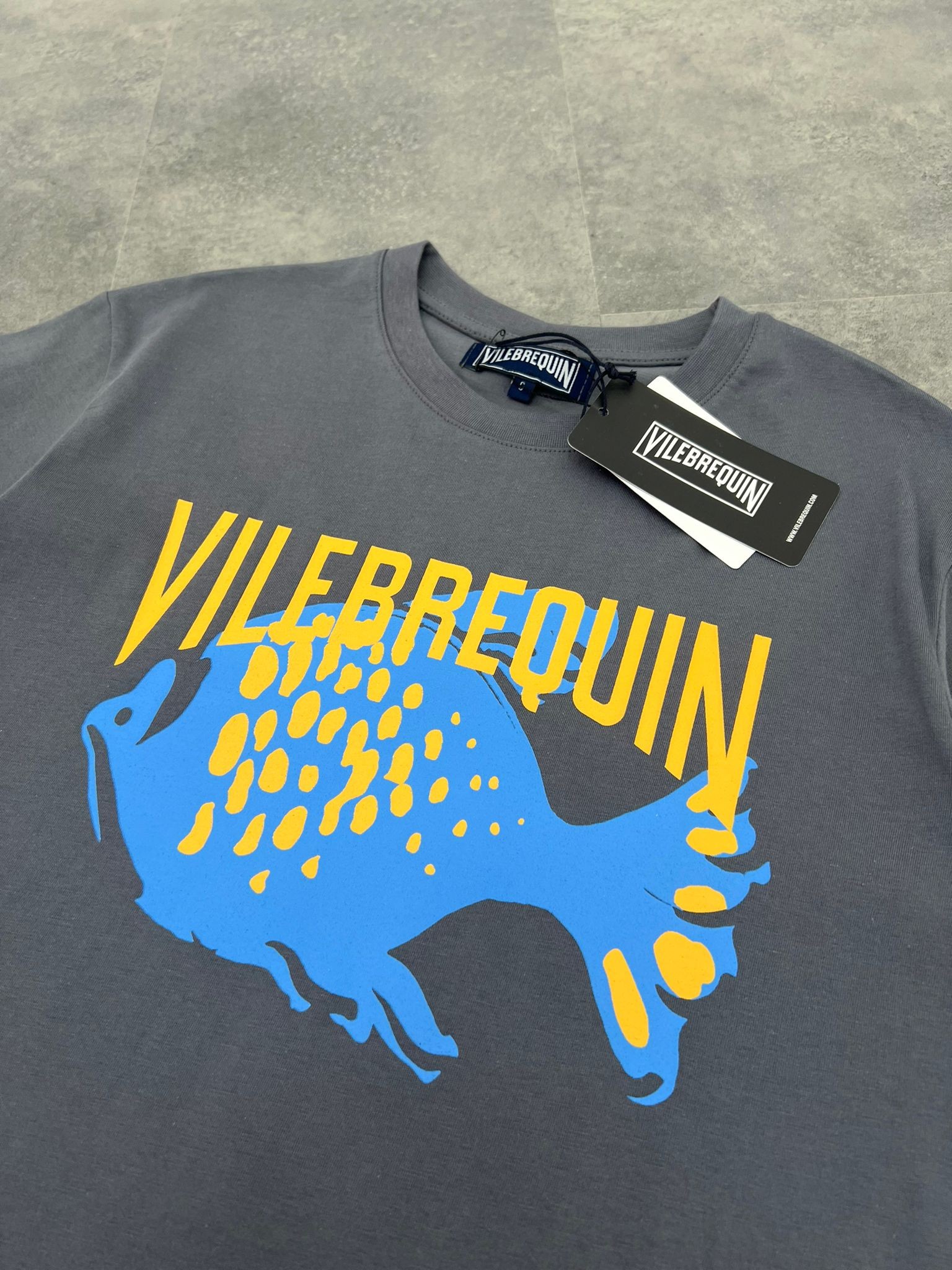 Yeni sezon Print Fish Ocean Antrasit T-shirt
