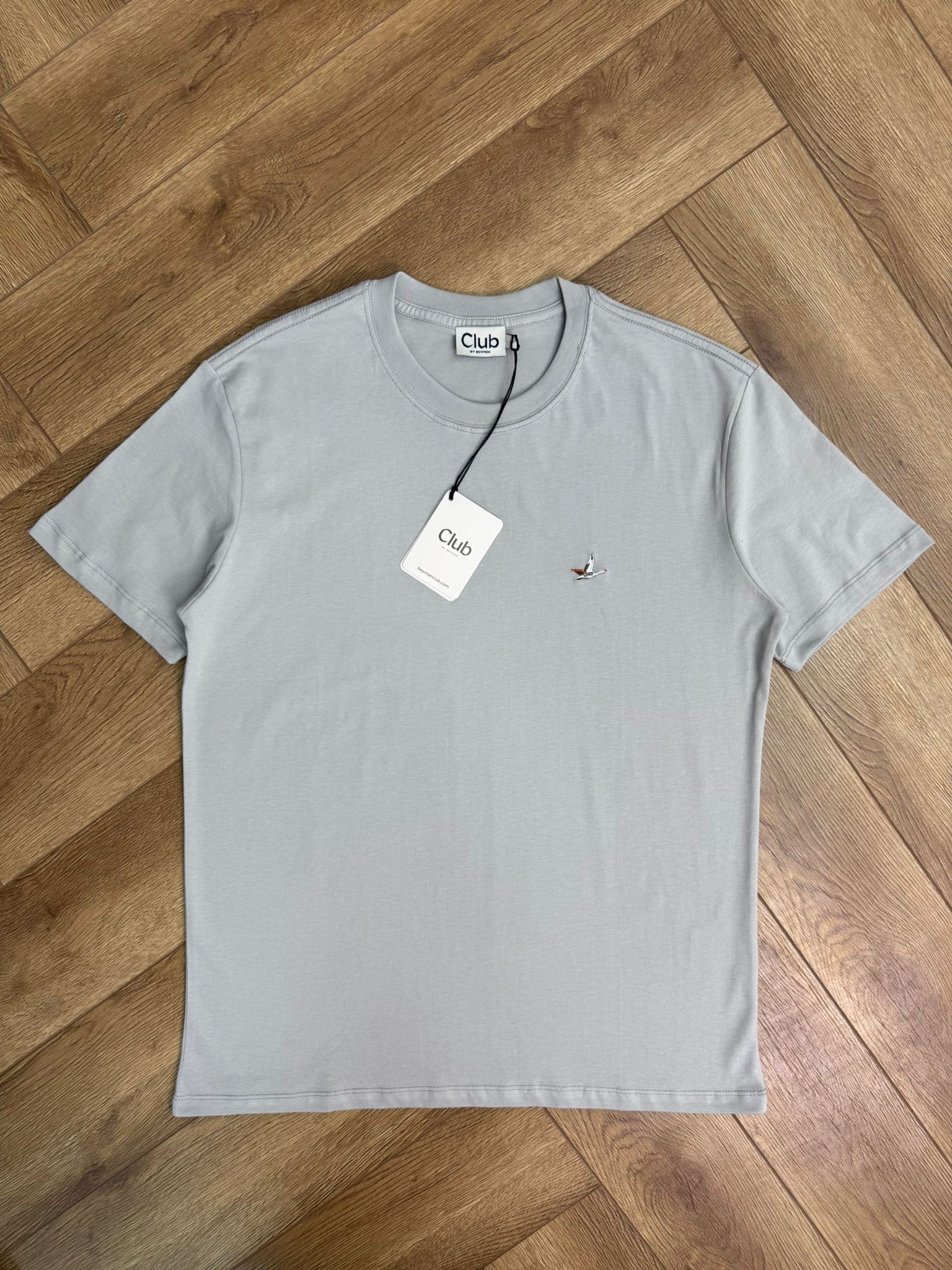 Yeni Sezon Classic Basic Mini Logo T-shirt - AÇIK GRİ