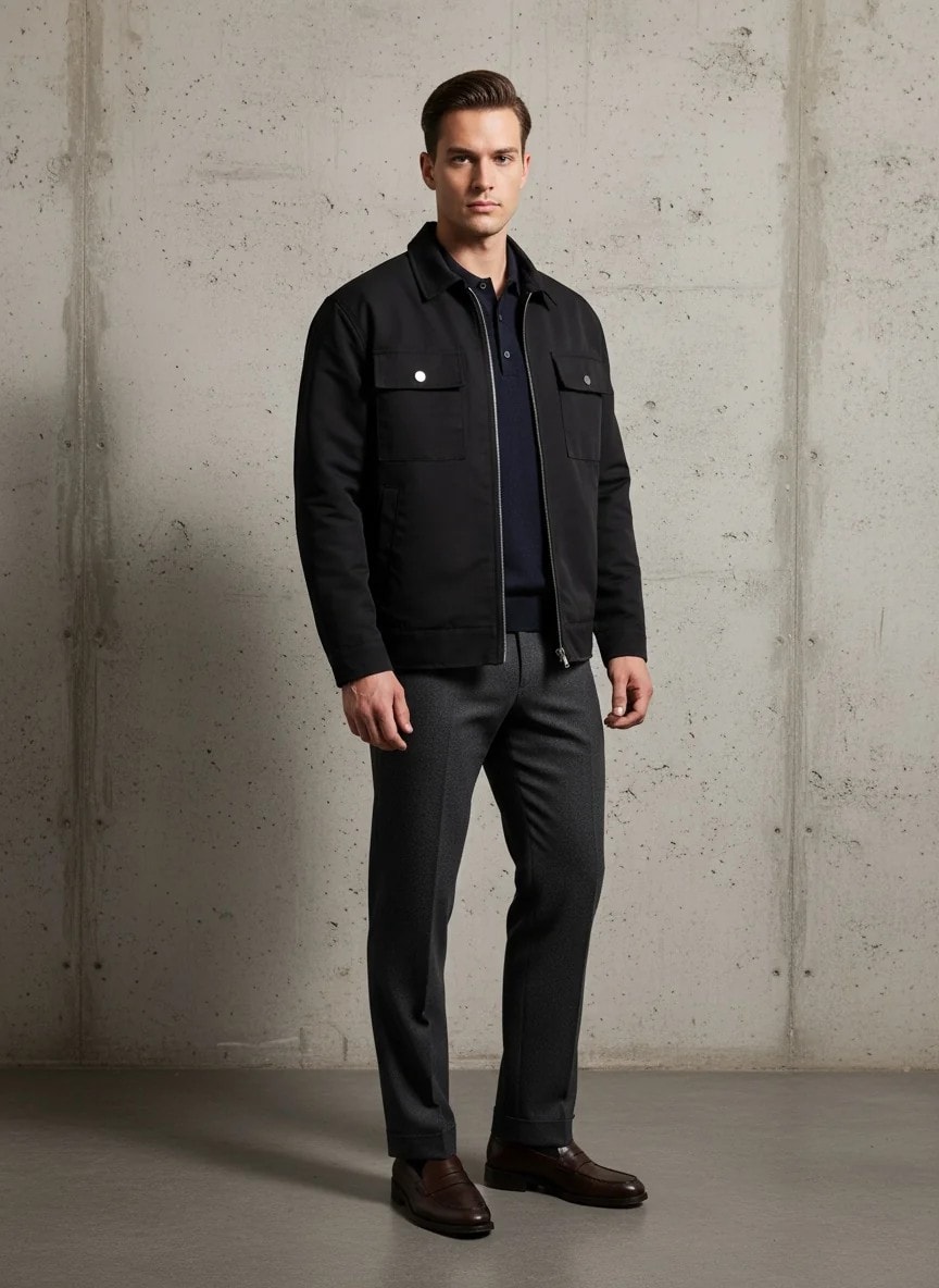 Yeni Sezon Kadife İtalyan Özel Seri Cepli Astarlı Casual Ceket - SİYAH