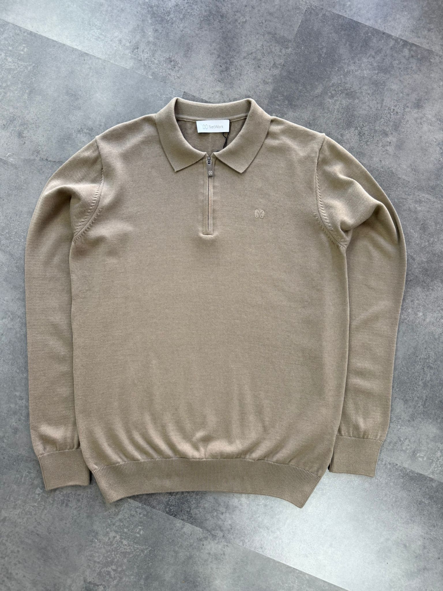 Yeni Sezon Basic Mini Logo Classic Sweatshirt - KREM